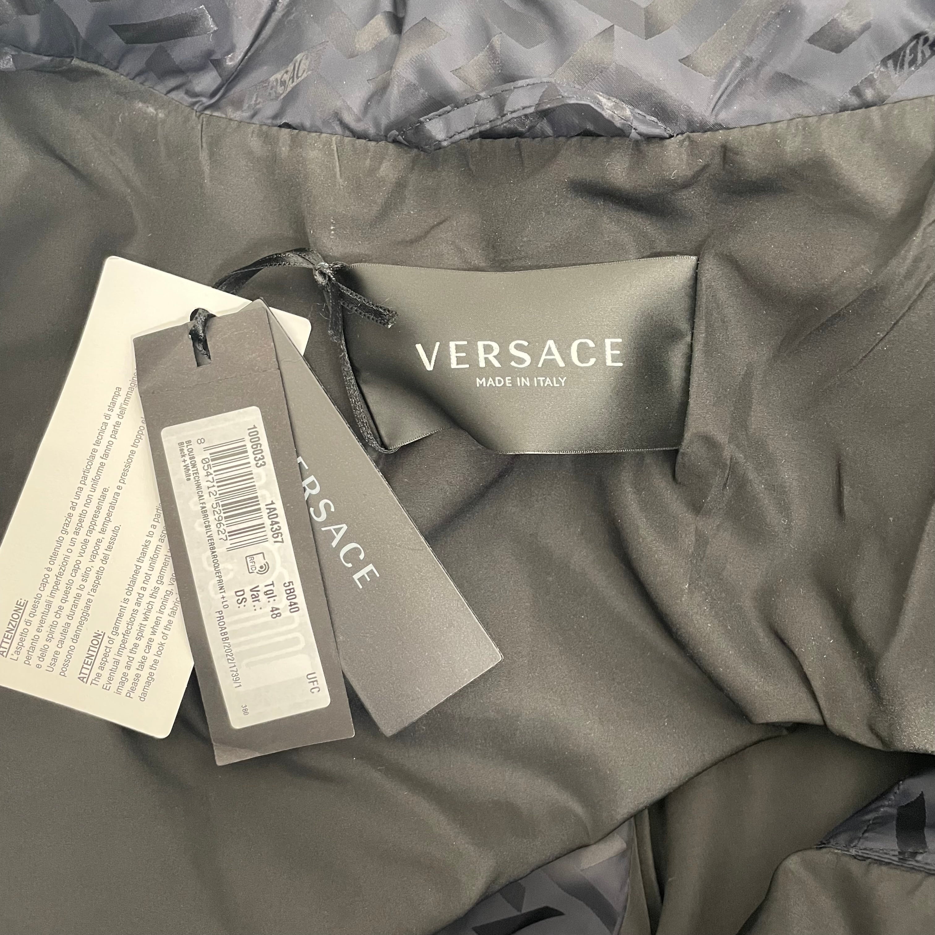 VERSACE/Windbreaker/48/Nylon/BLK/All Over Print/La Greca Windbreaker view 3