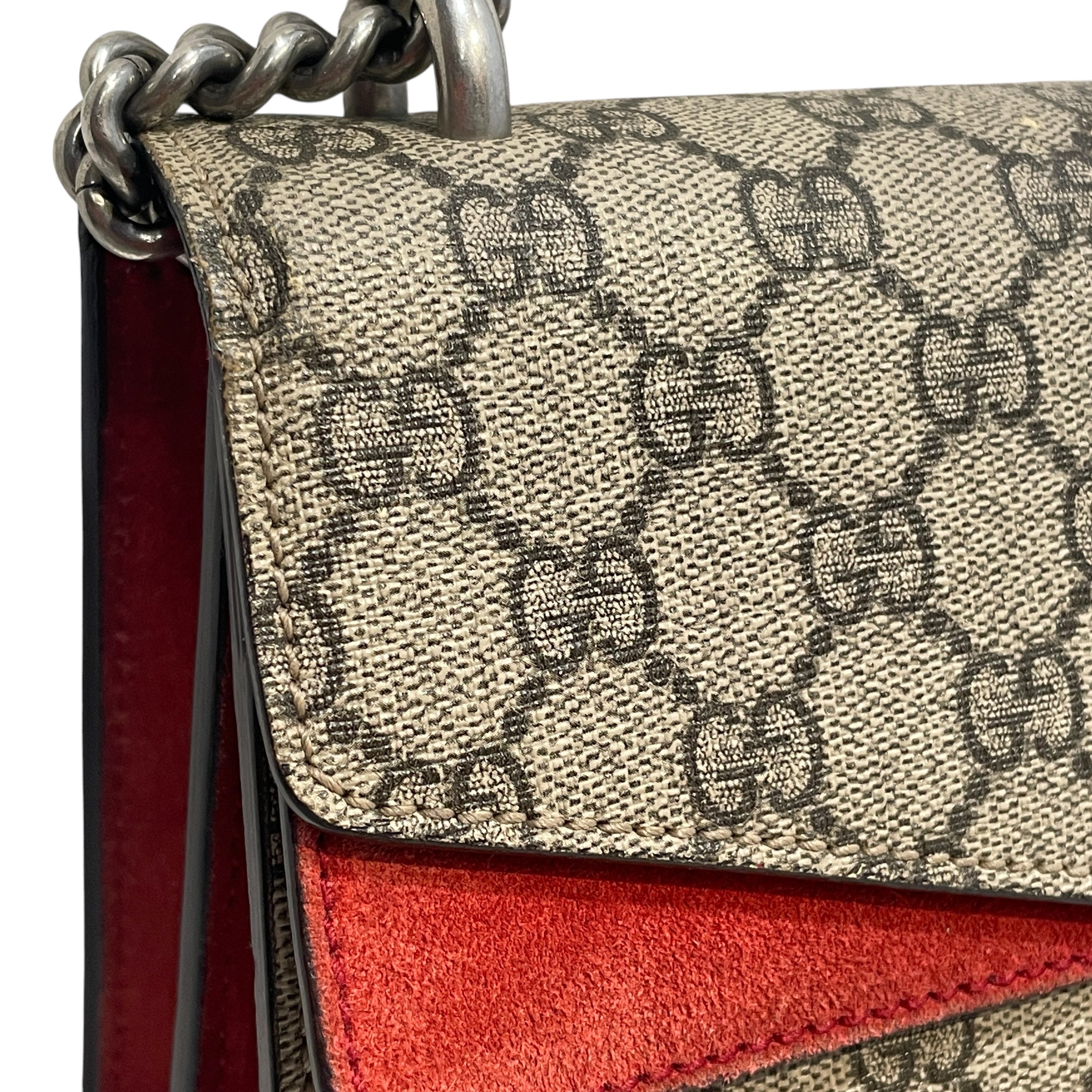 GUCCI/Cross Body Bag/Monogram/Leather/GRY/GG Supreme Dionysus Bag view 6