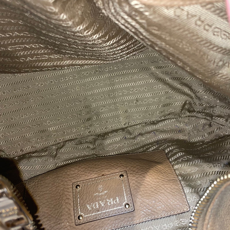 PRADA/Hand Bag/Leather/BEG/PRADAVITELLODANIOHOBO