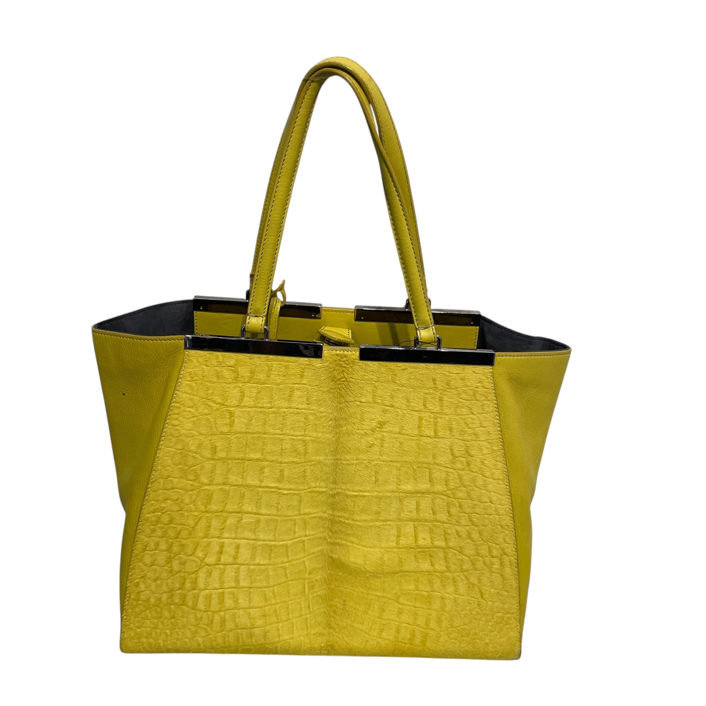 FENDI/Hand Bag/Fur/YEL/Fendi 3Jours Tote Bag view 1