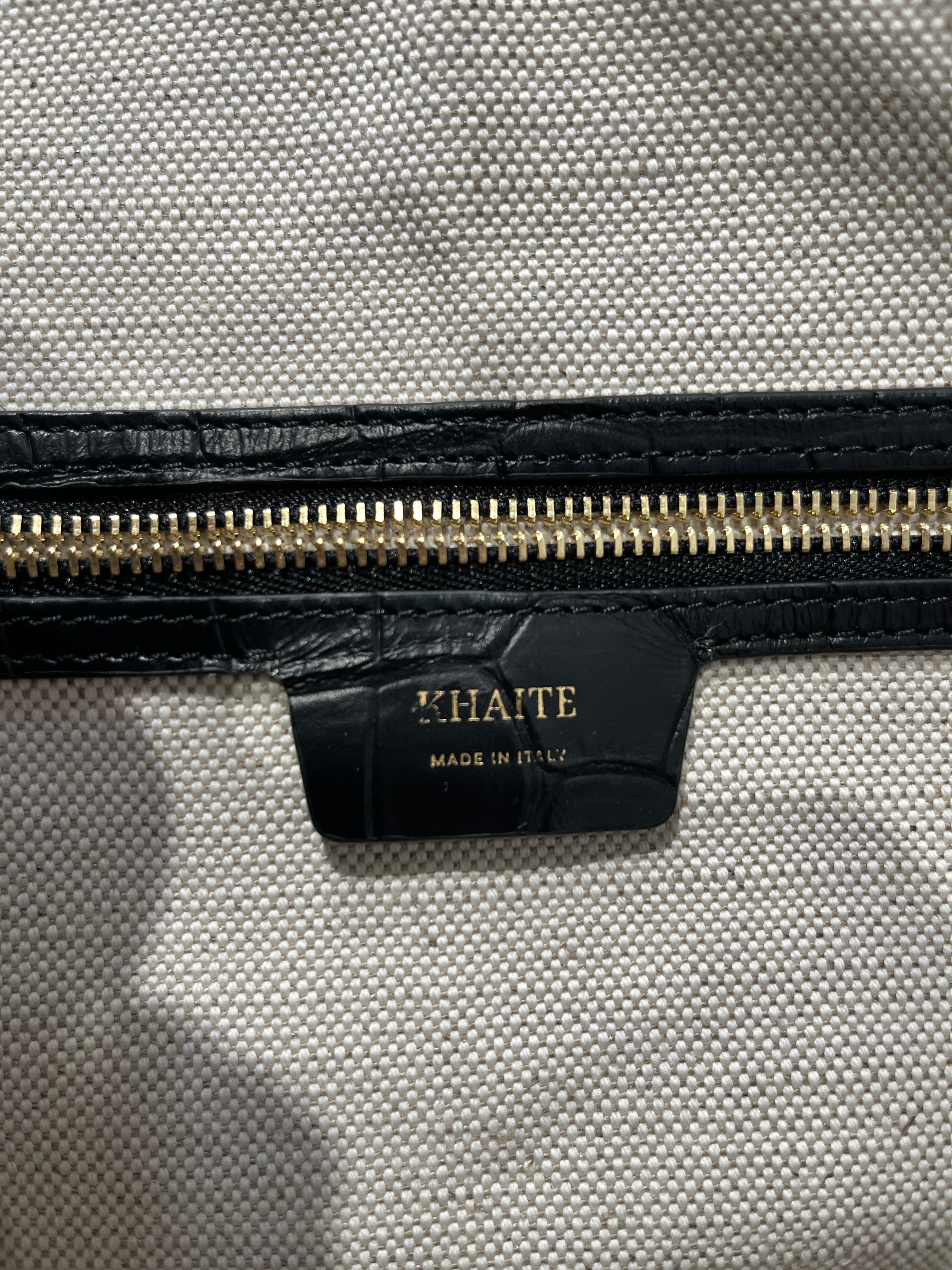 KHAITE/Luggage/L/Animal Pattern/Leather/BLK/ view 5