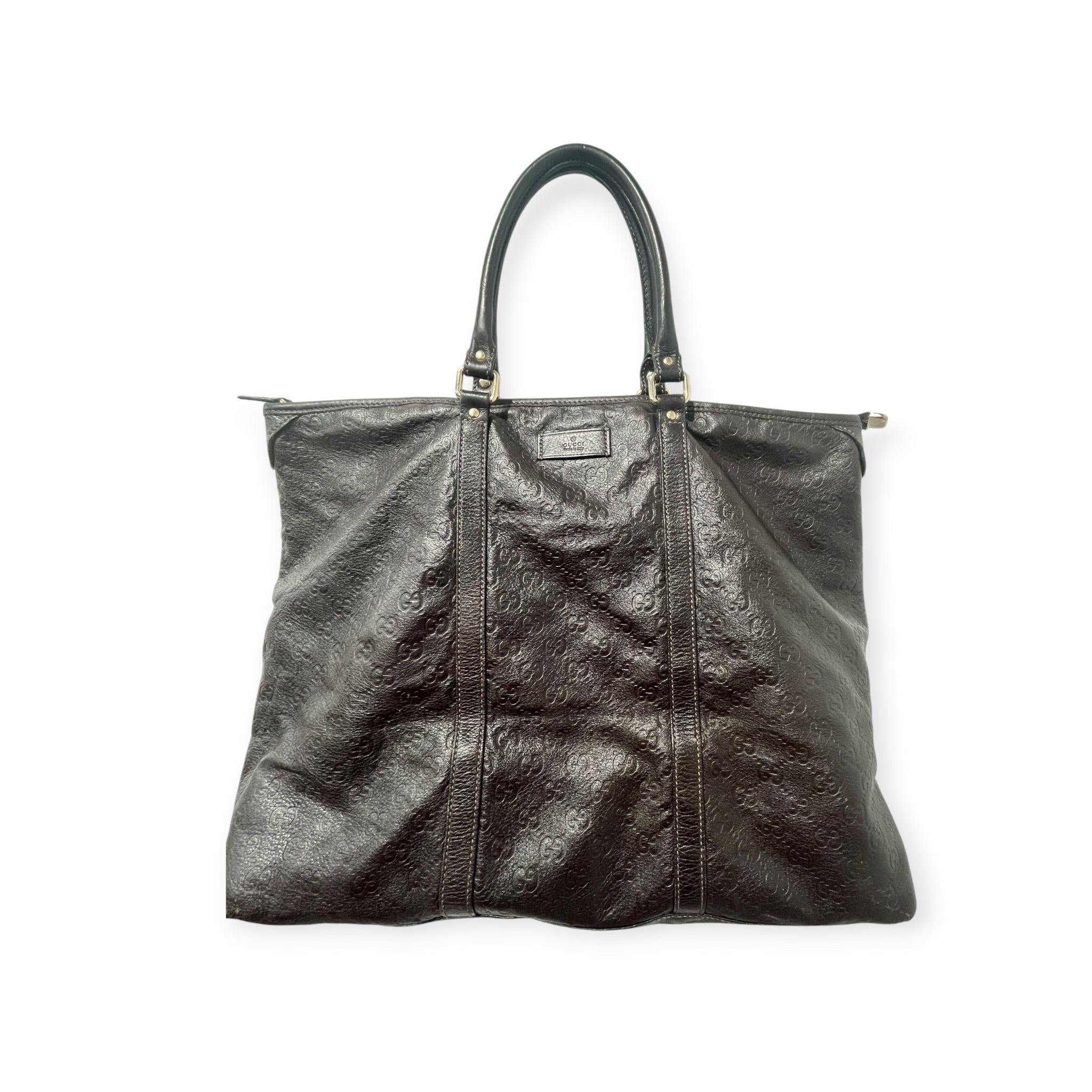GUCCI/Tote Bag/All Over Print/Leather/BRW/GUCCISSIMA LEATHER TOTE view 1
