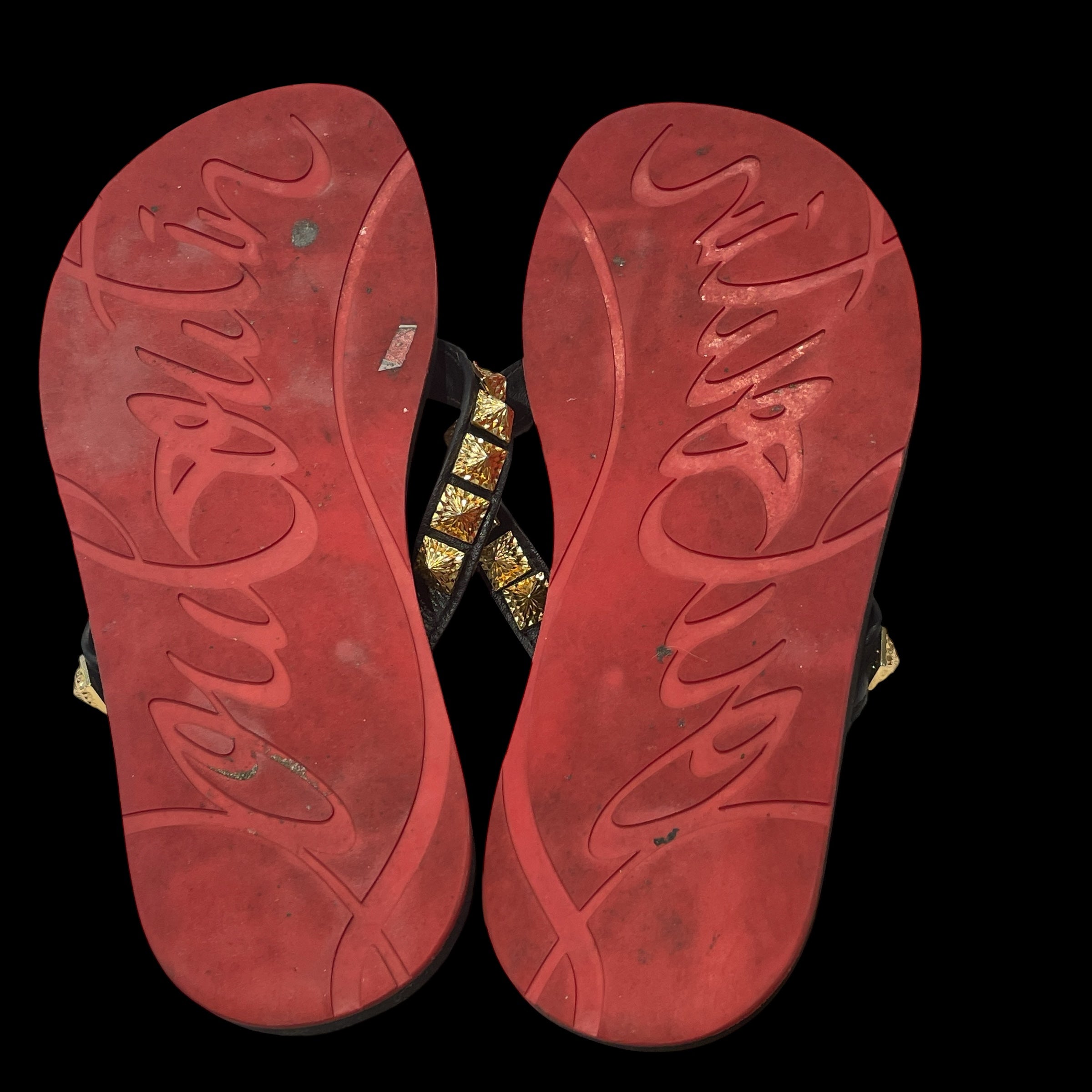 Christian Louboutin/Sandals/EU 38/All Over Print/MLT/Leopard Print gold view 3