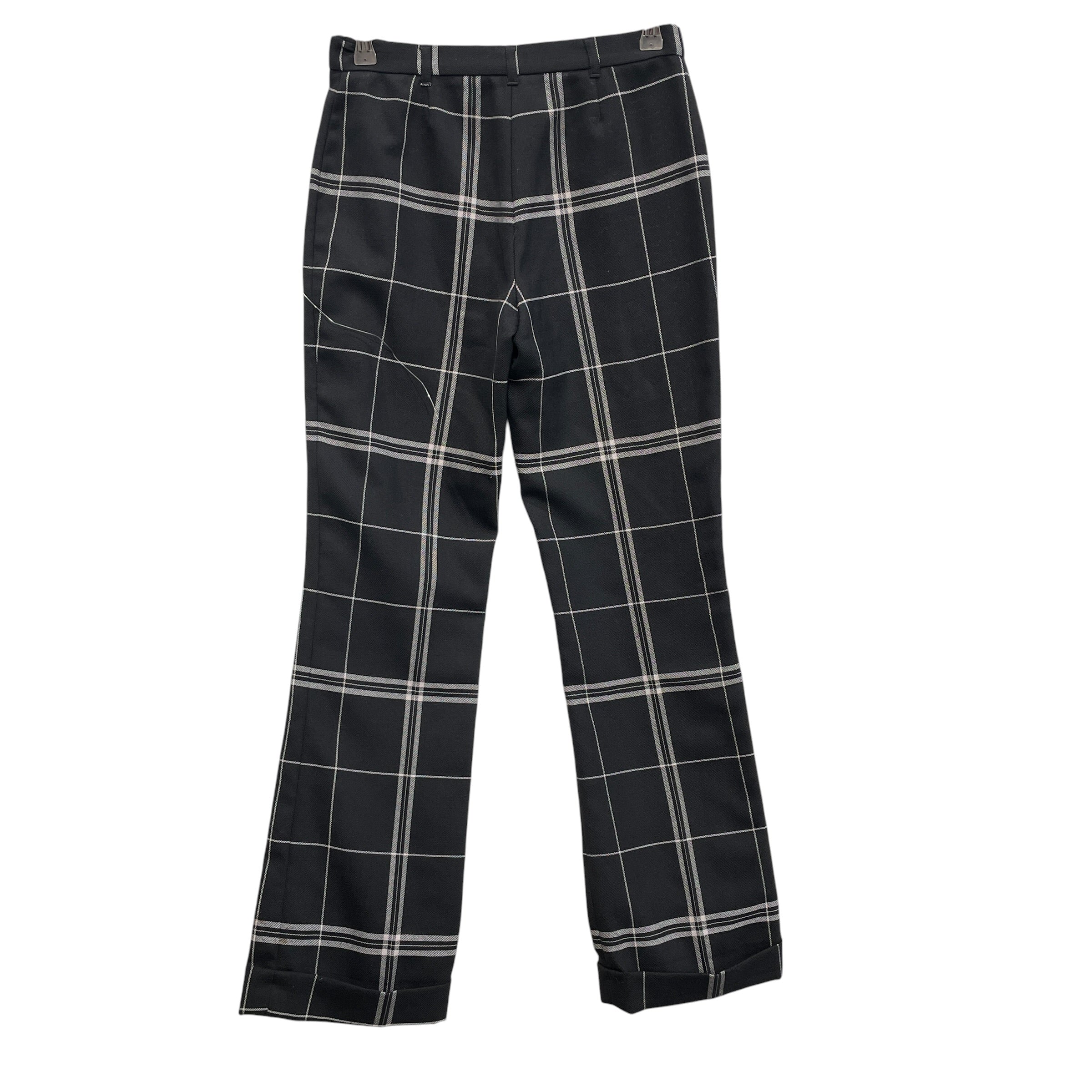 MOSCHINO/Straight Pants/6/Plaid/Wool/NVY/WHITE STRIPE, FOLDED view 2