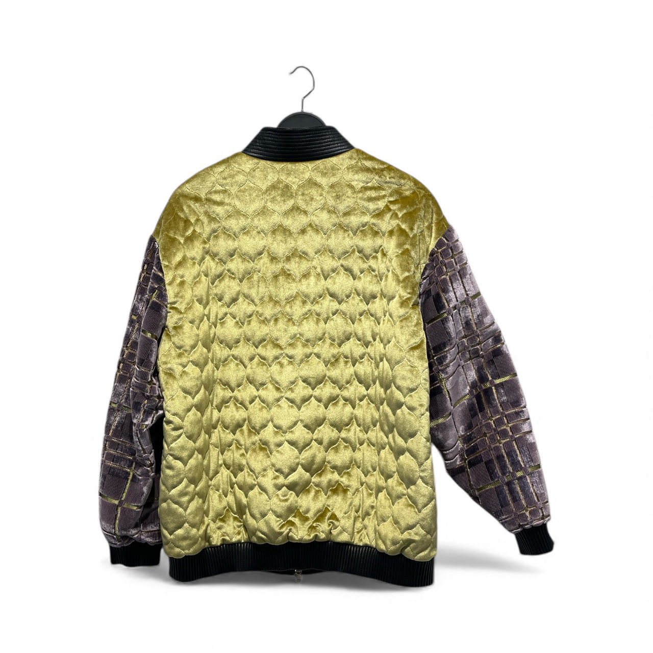 FAUSTO PUGLISI/Jacket/M/Velour/YLW/QUILTED DOUBLE ZIP BOMBER view 2