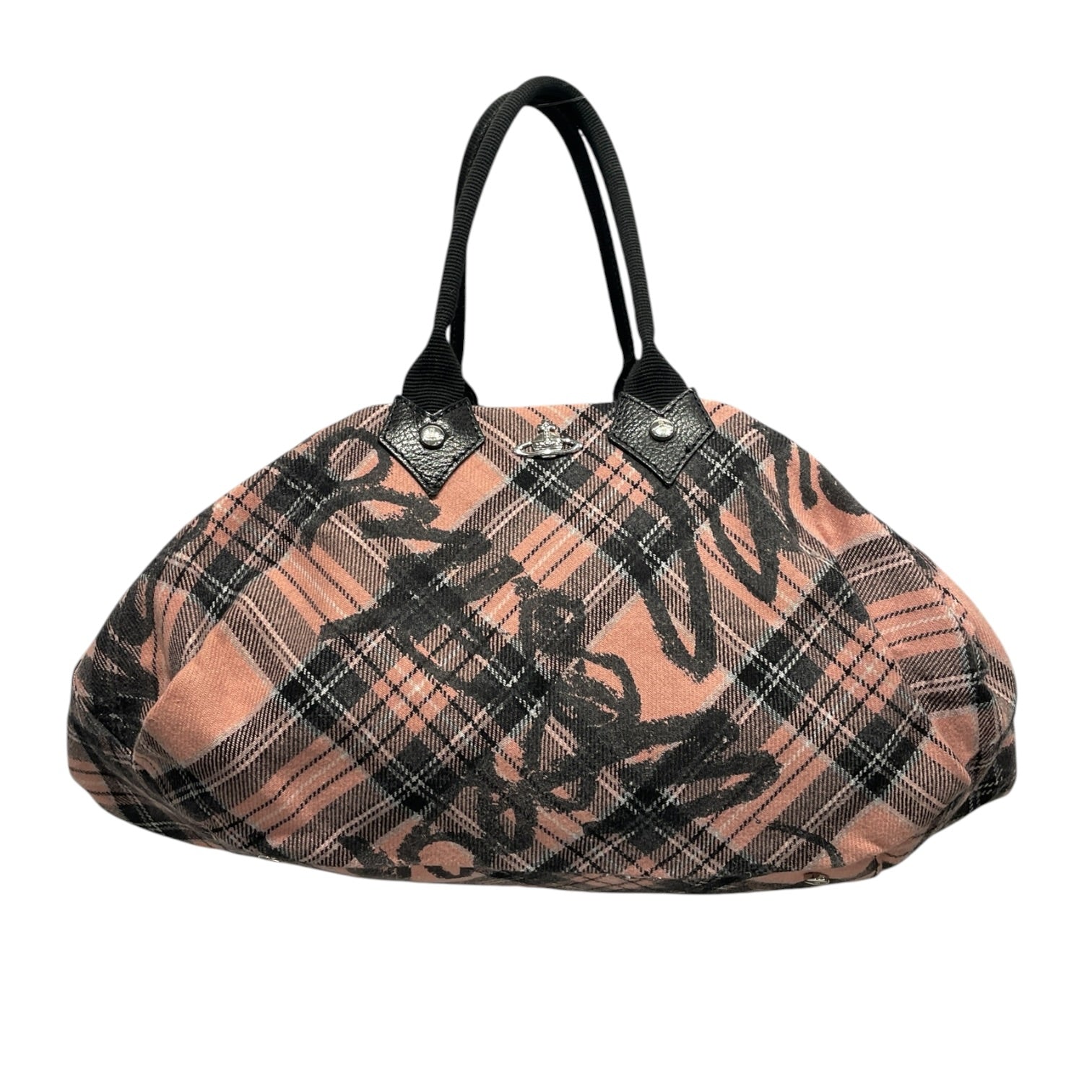 Vivienne Westwood/Hand Bag/Plaid/Cotton/PNK/Punk TarTan Graffiti Bag view 1