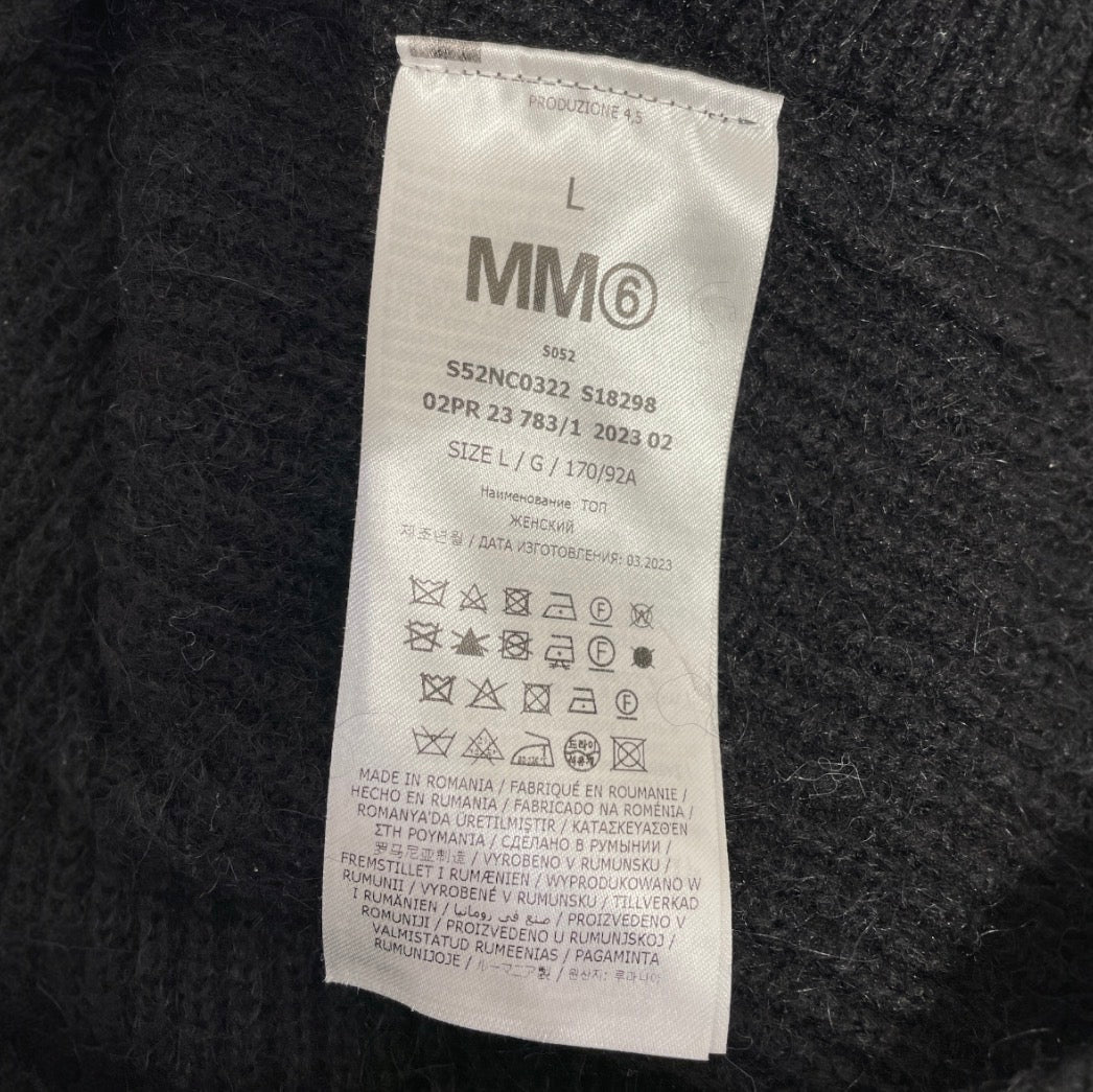 MM6/Sweater/1/Cotton/BLK/distressed-sleeveless jumper view 4