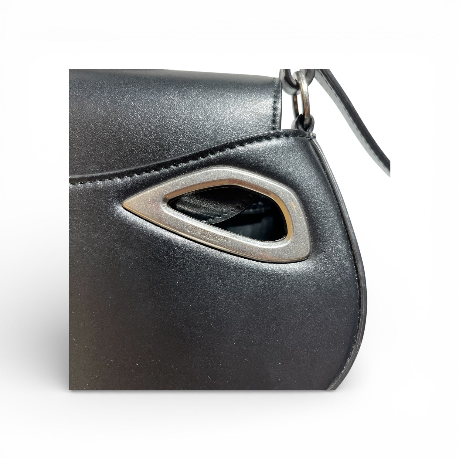 OFF-WHITE/Hand Bag/Leather/BLK/clam view 4