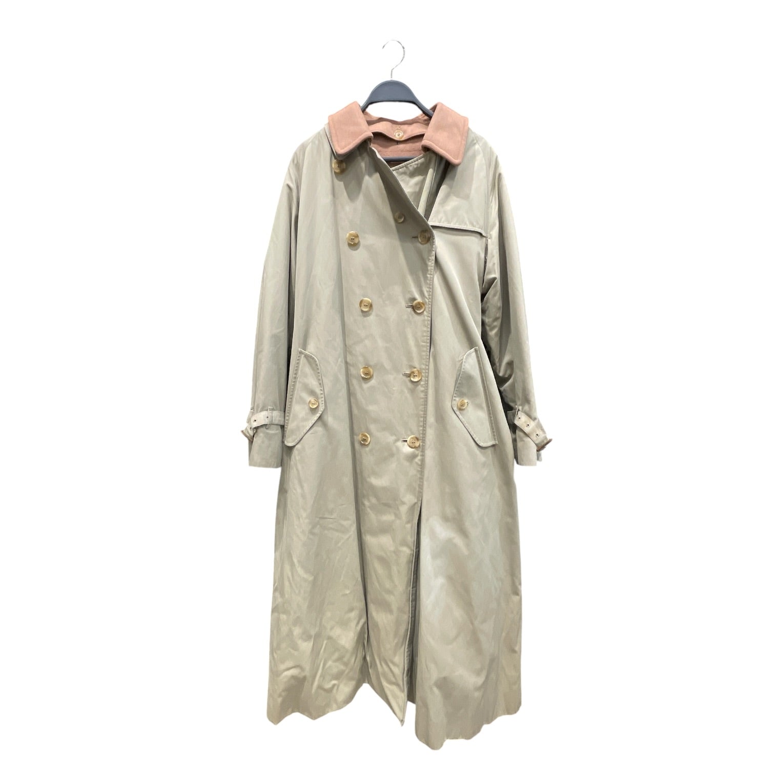 BURBERRYS/Trench Coat/L/Cotton/GRN/Green Long Trench Coat w/ Belt view 1