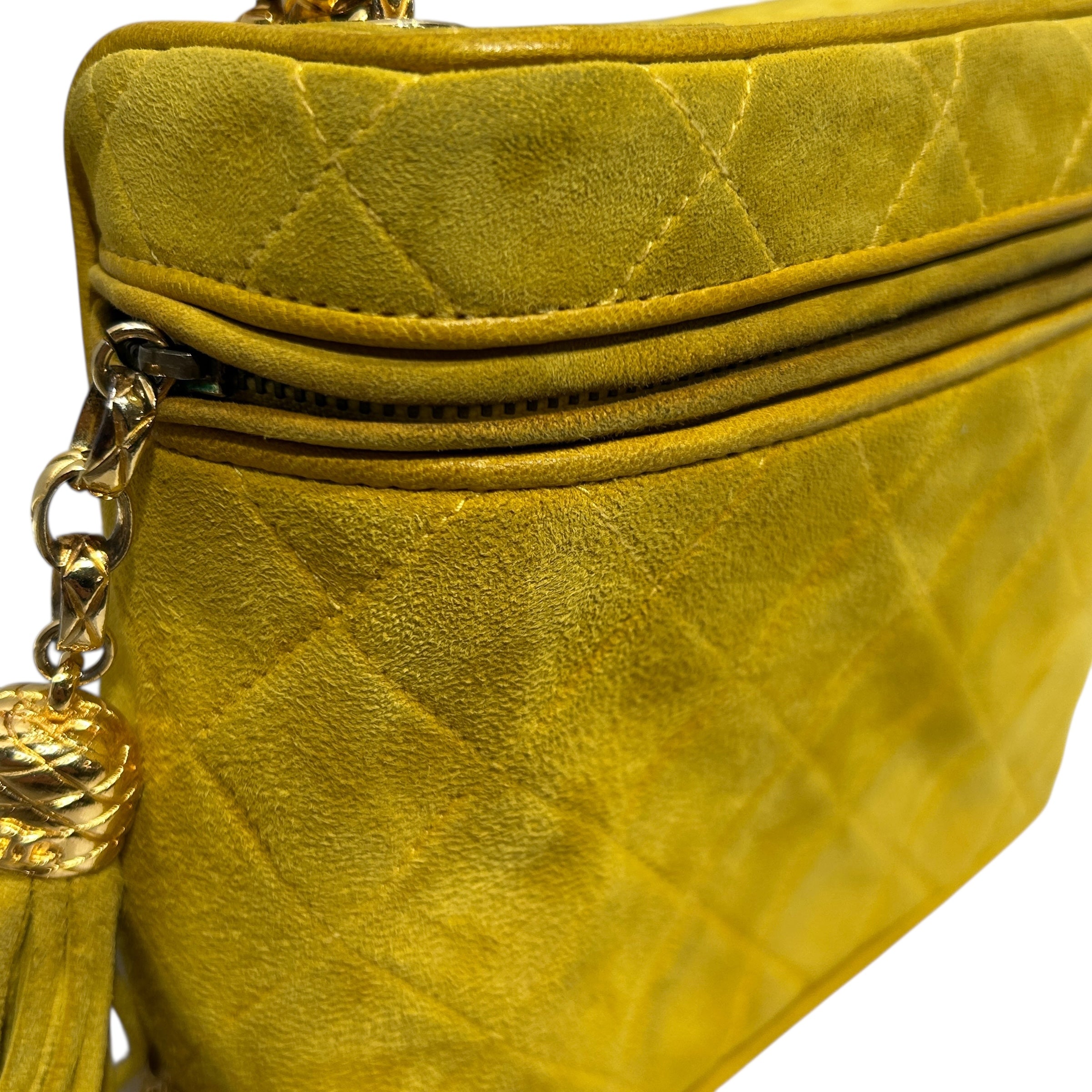 CHANEL/Bag/Suede/YEL/Vintage Bijoux Tassel Camera view 7