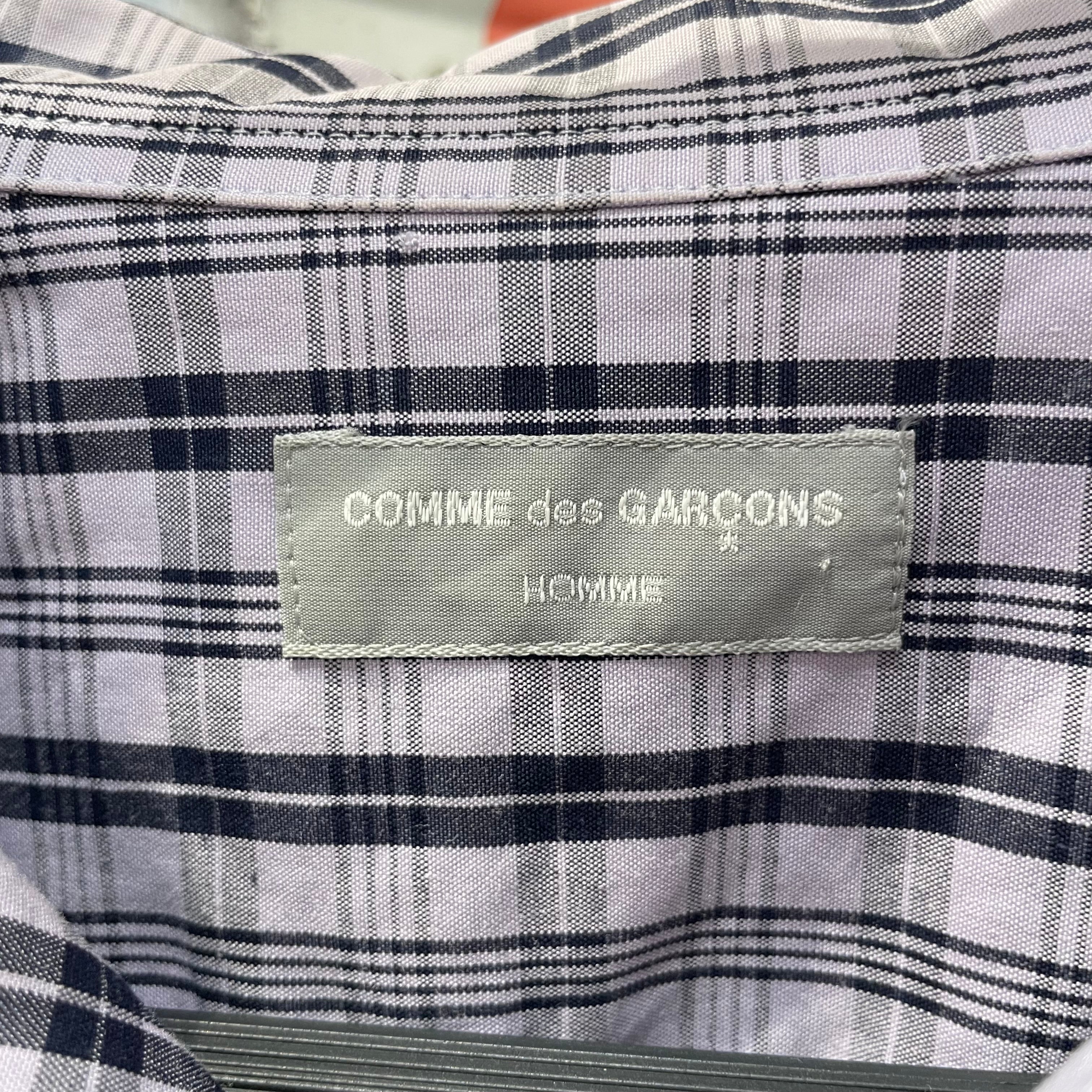 COMME des GARCONS HOMME/LS Shirt/Cotton/MLT/Plaid/PURPLE BLACK PLAID view 3