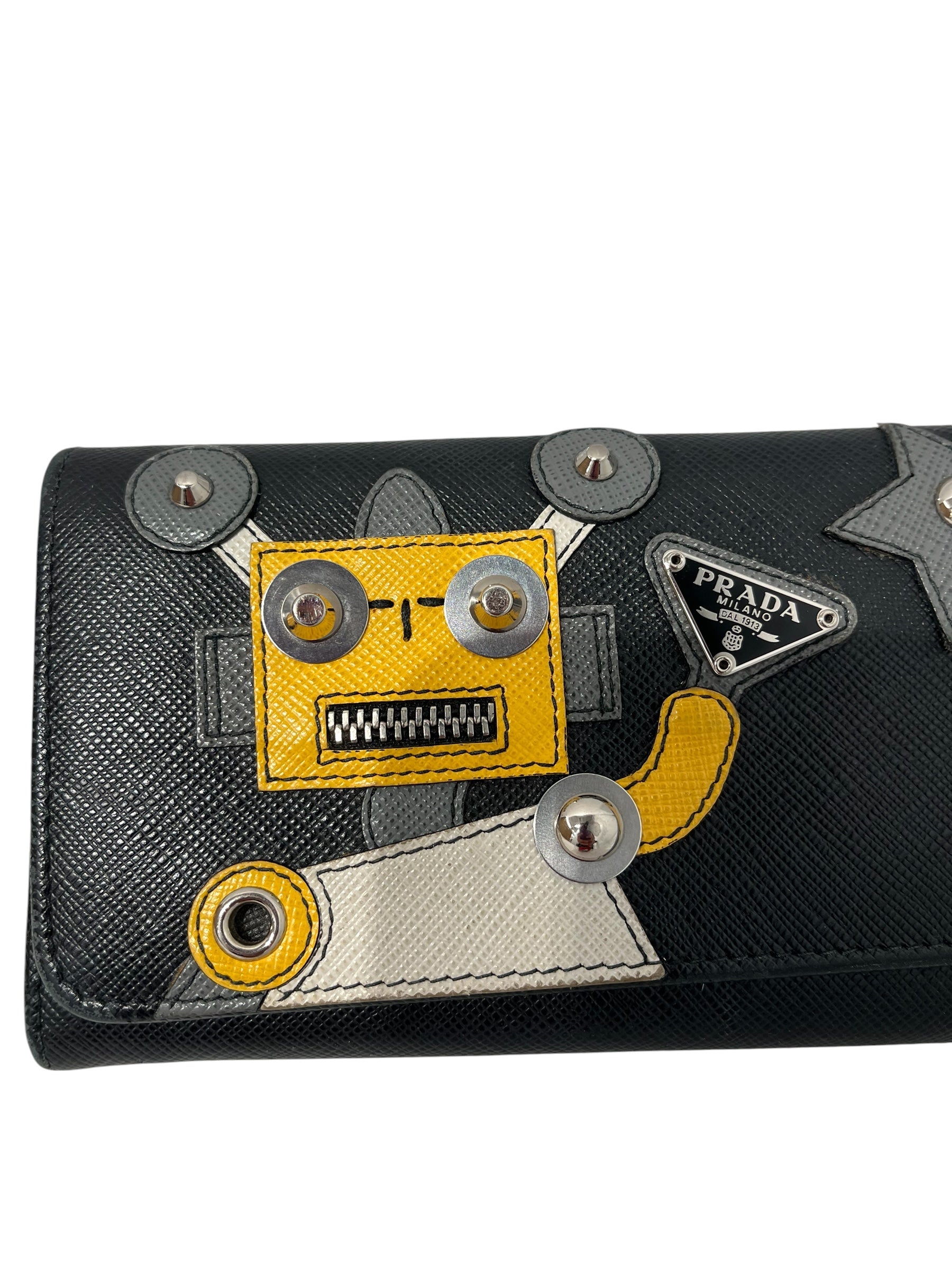 PRADA/Long Wallet/Black/Leather/ view 6
