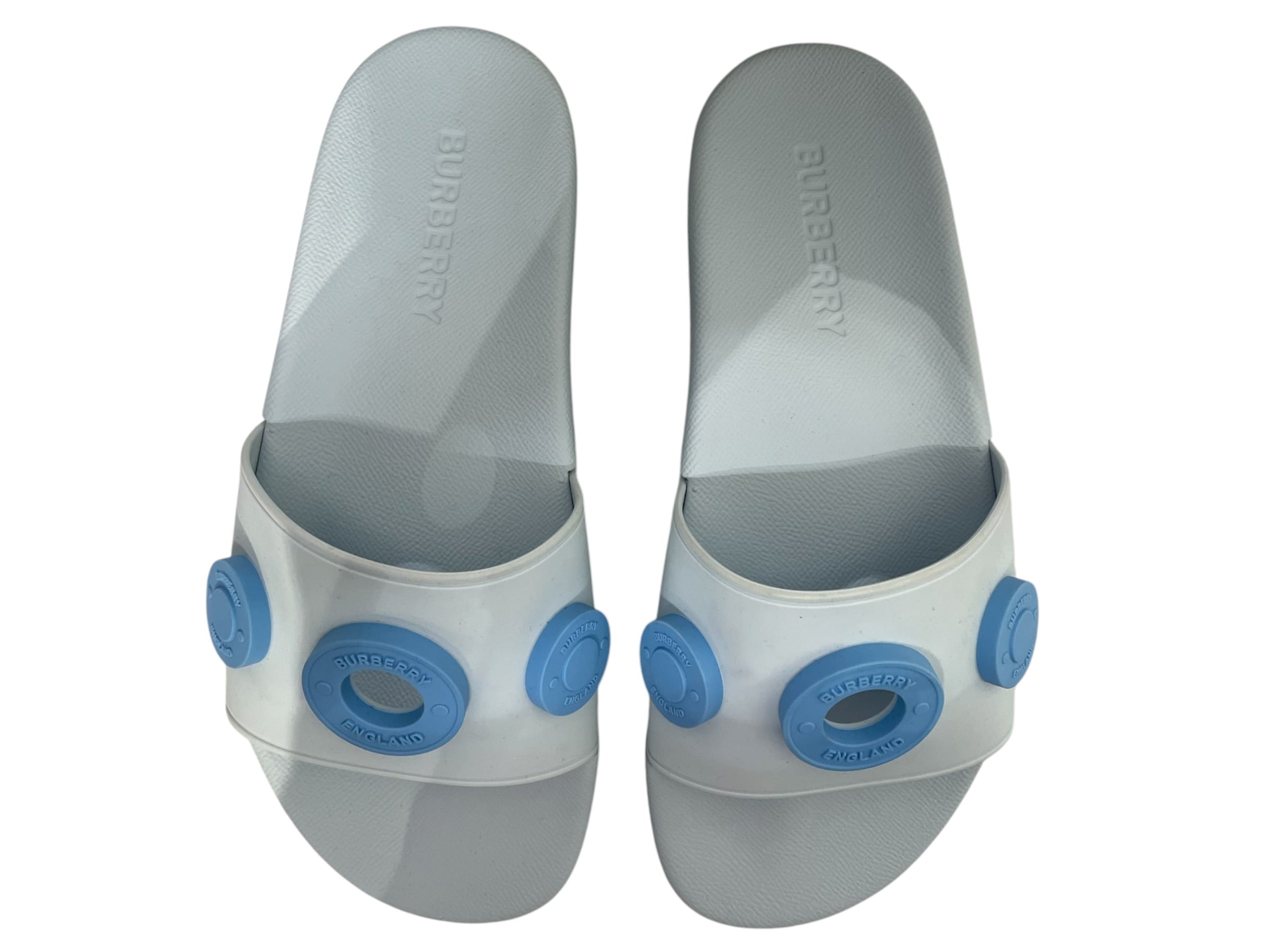 BURBERRY/Sandals/US 9/BLU/Pale Blue, Circle Rubber Logo view 4