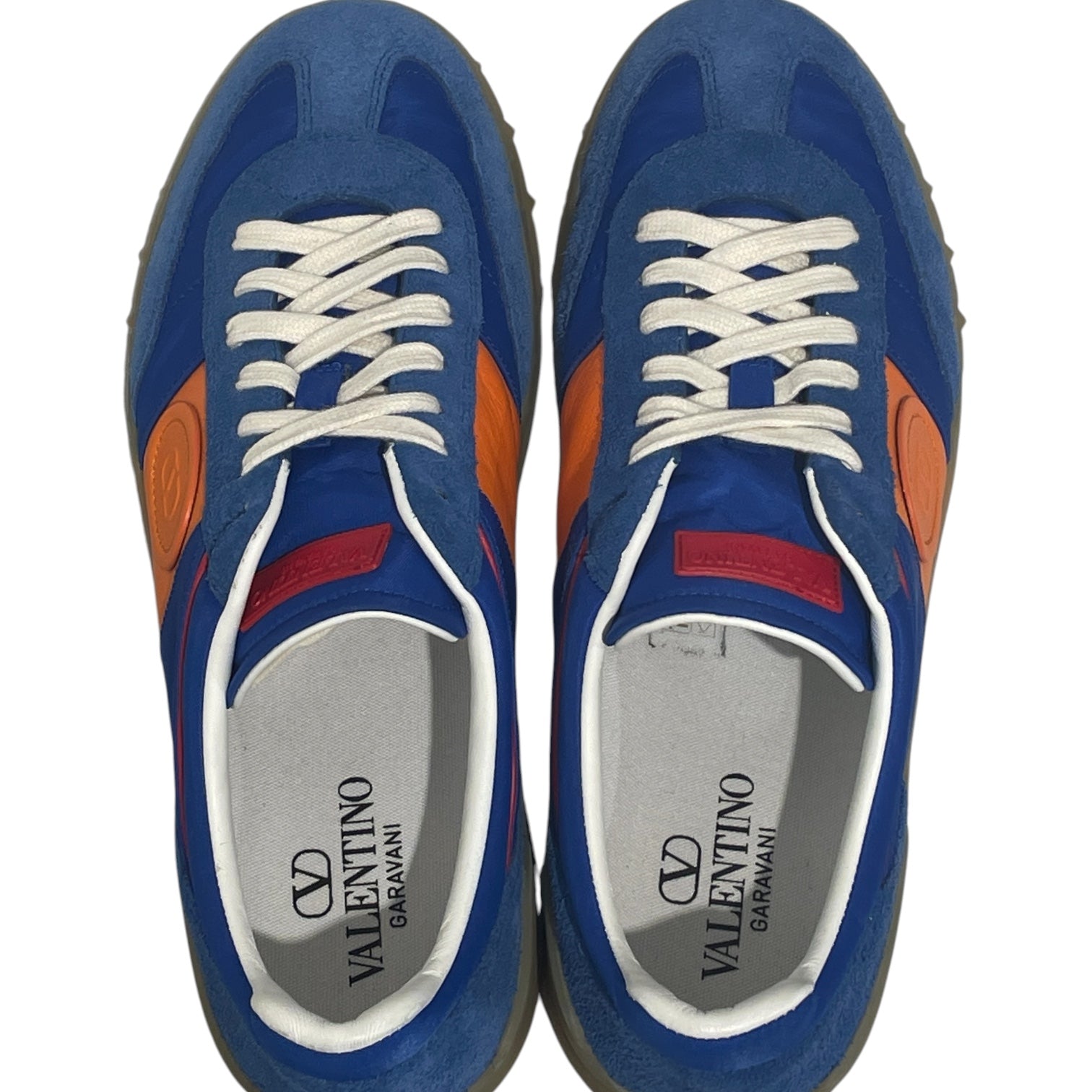 VALENTINO GARAVANI/Low-Sneakers/EU 42/Leather/BLU/Upvillage Blue/Orange view 3