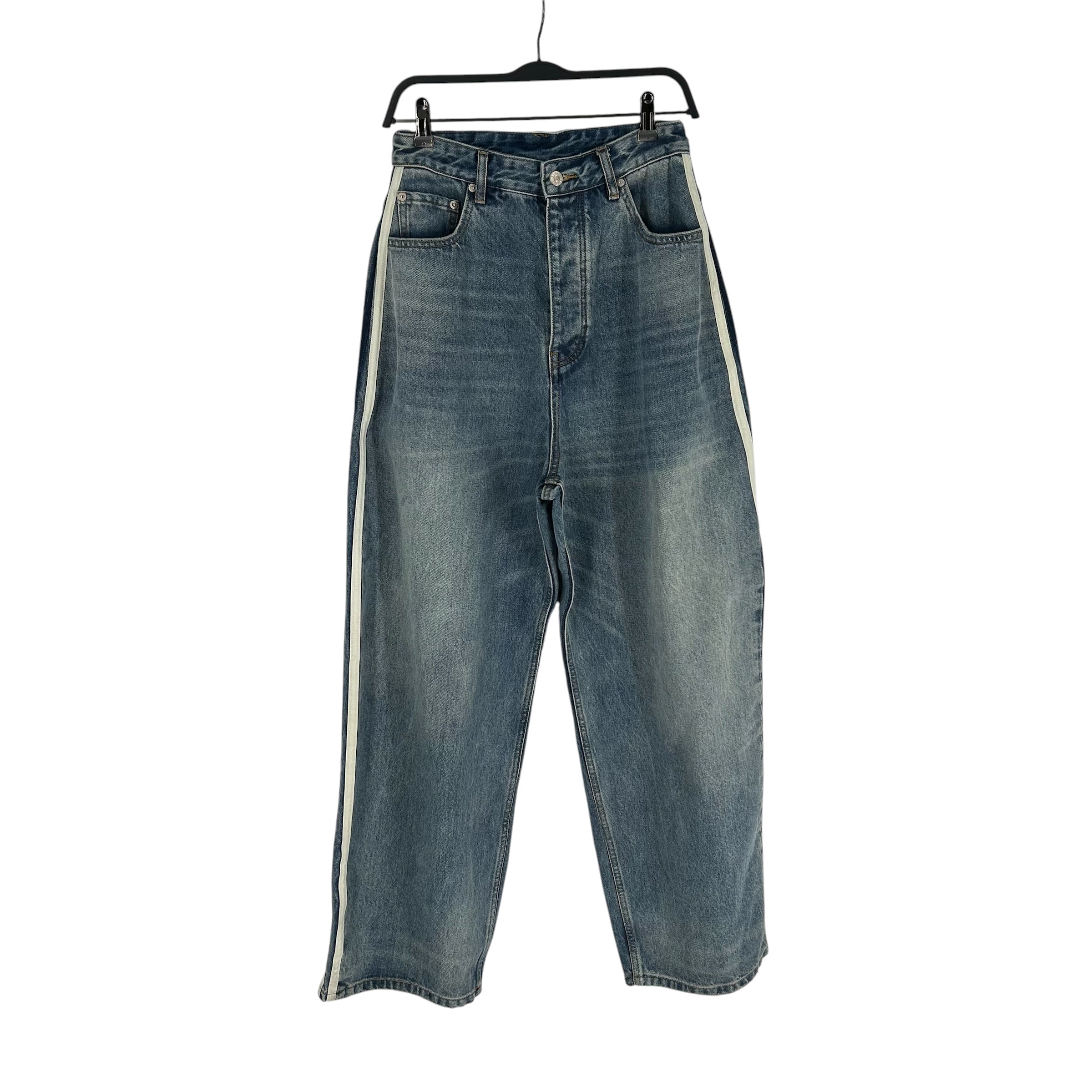 BALENCIAGA/adidas/Straight Pants/XS/Cotton/BLU/3 STRIPES view 1