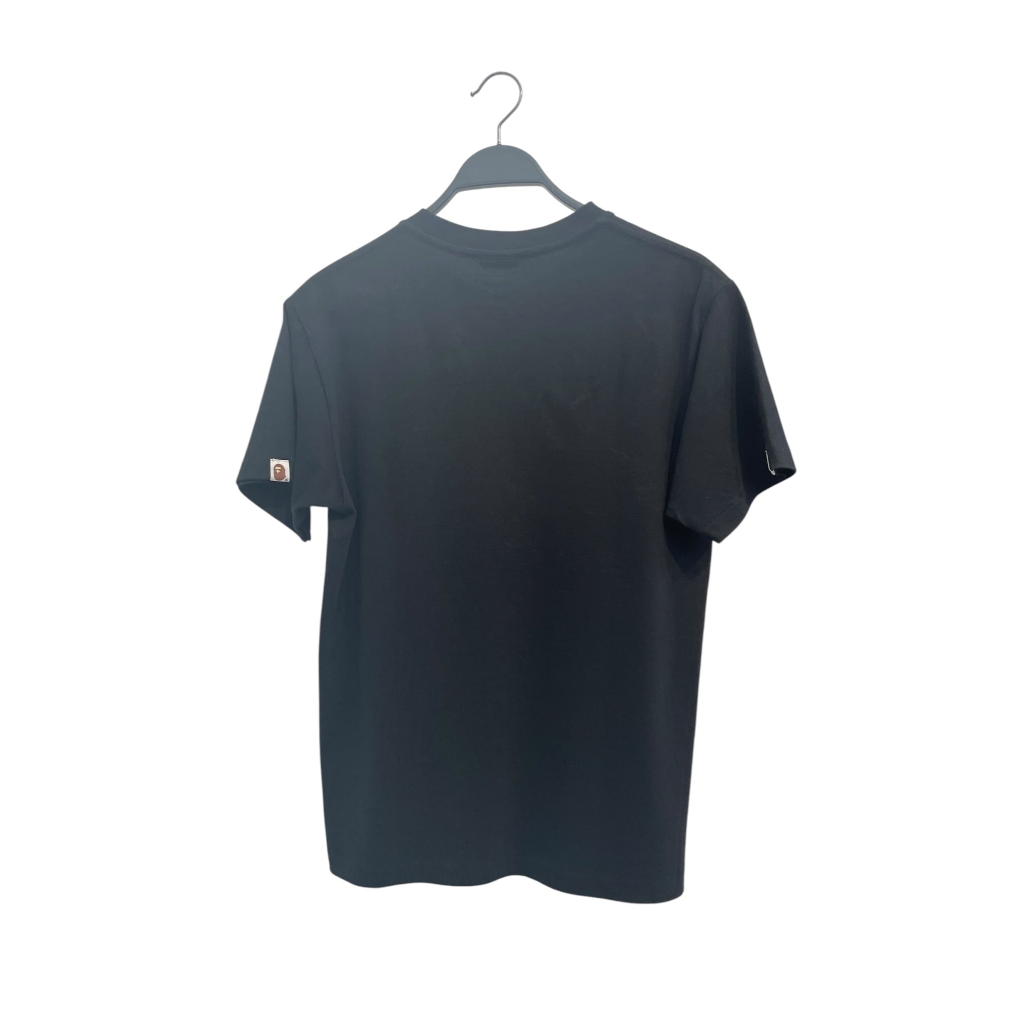 A BATHING APE/T-Shirt/S/Cotton/BLK/Graphic/PLAID MONKEY FACE view 2