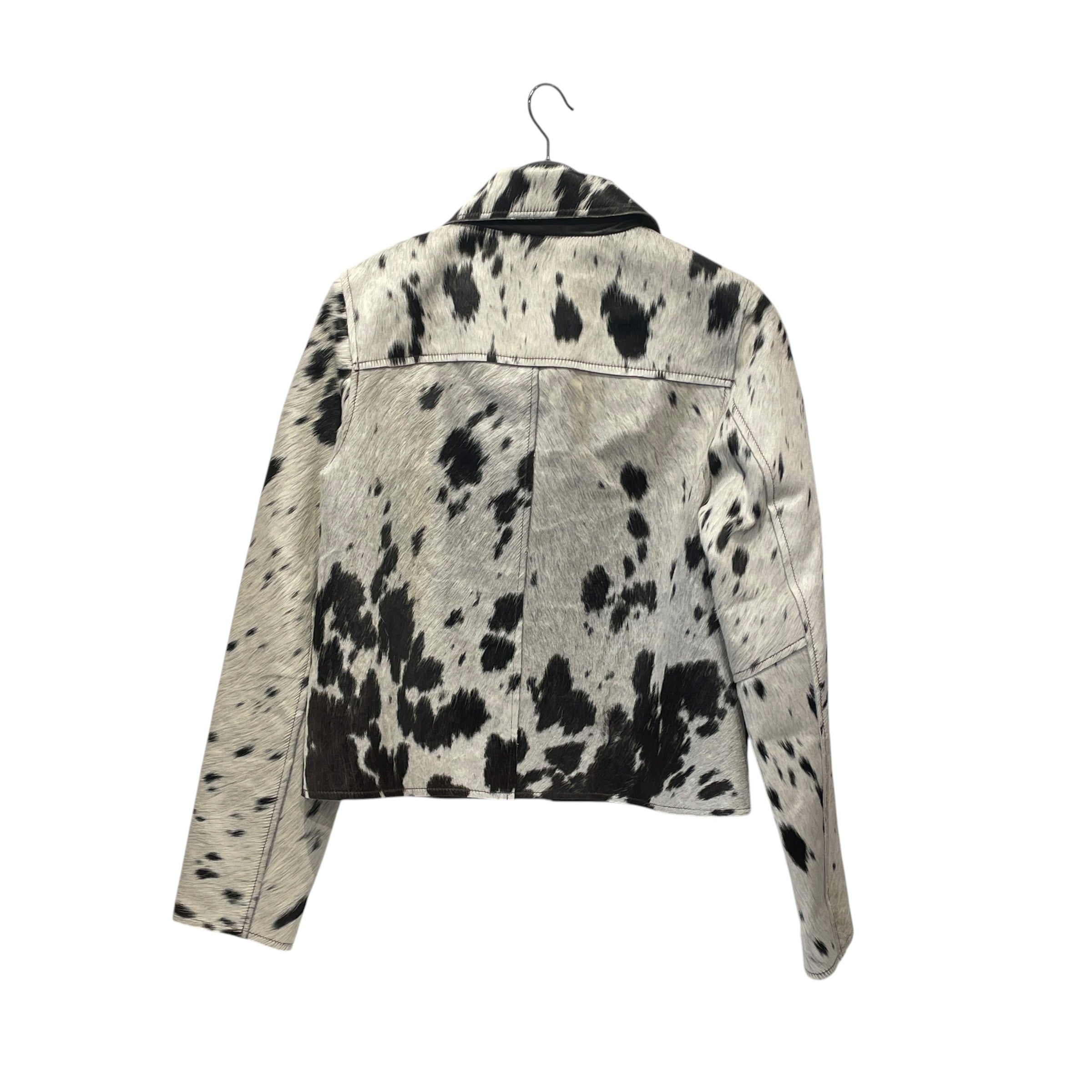 SAKS POTTS/Leather Jkt/M/Cowhide/WHT/Animal Pattern/COW PRINT view 2