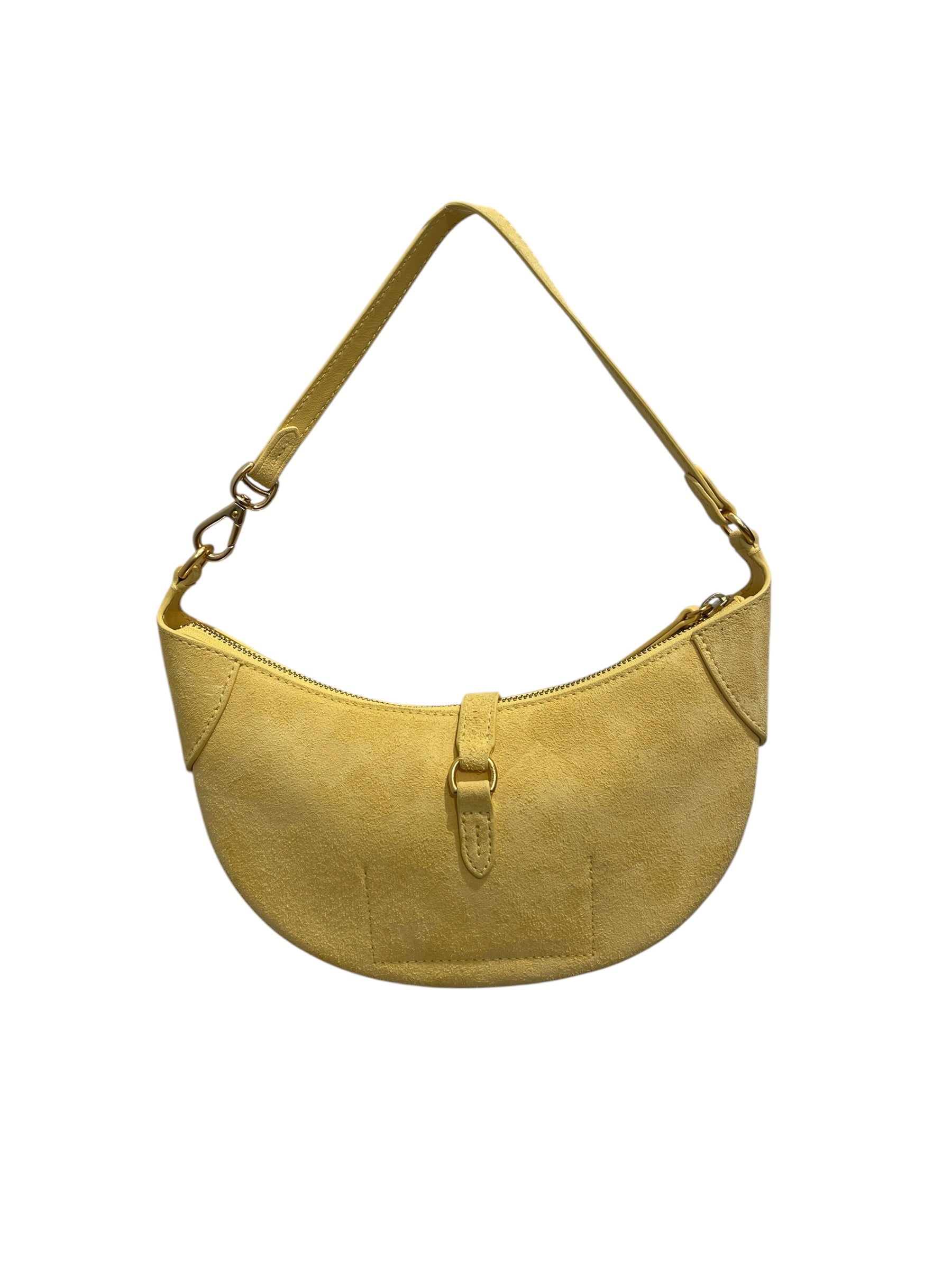 POLO RALPH LAUREN/Hand Bag/Suede/YEL/HALF MOON/GOLD HARDWARE view 2