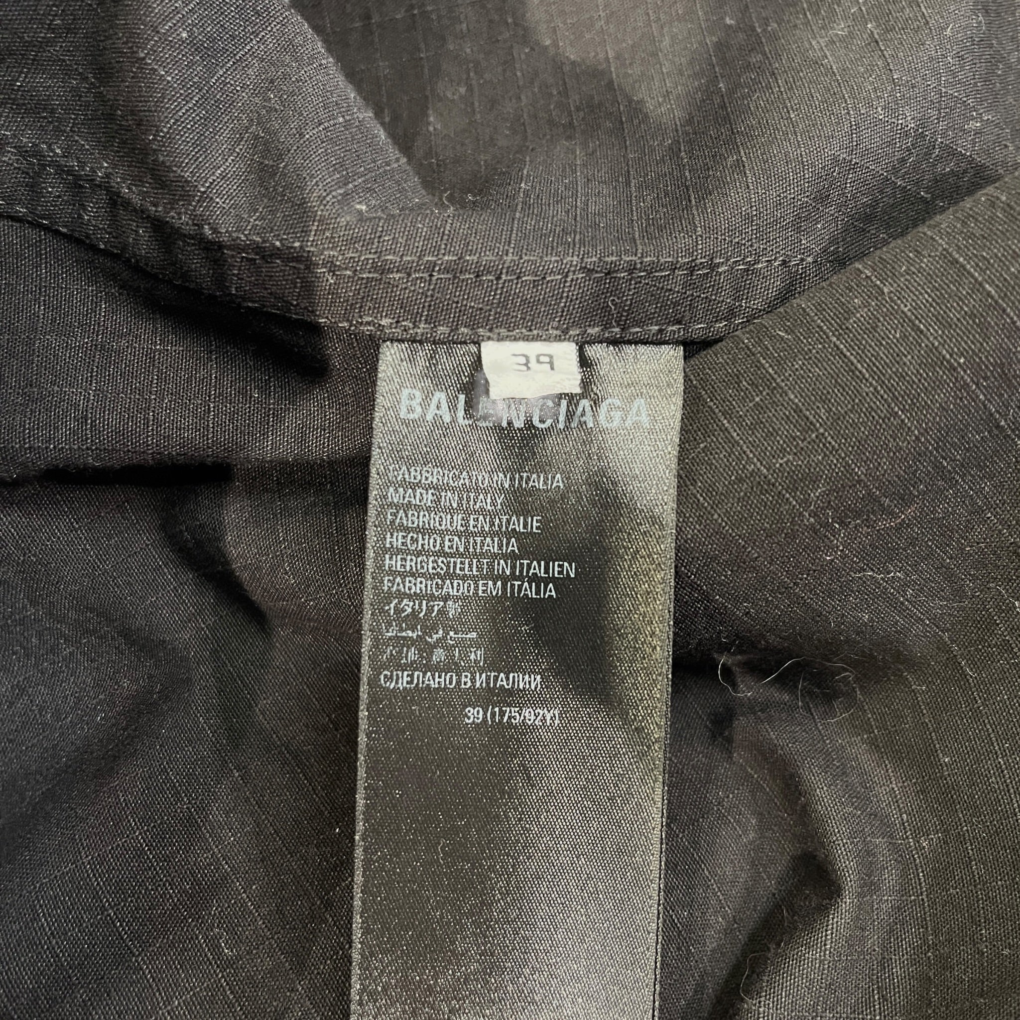 BALENCIAGA/Military Jkt/39/Cotton/BLK/Single Breasted/MULTI POCKET CARGO view 3