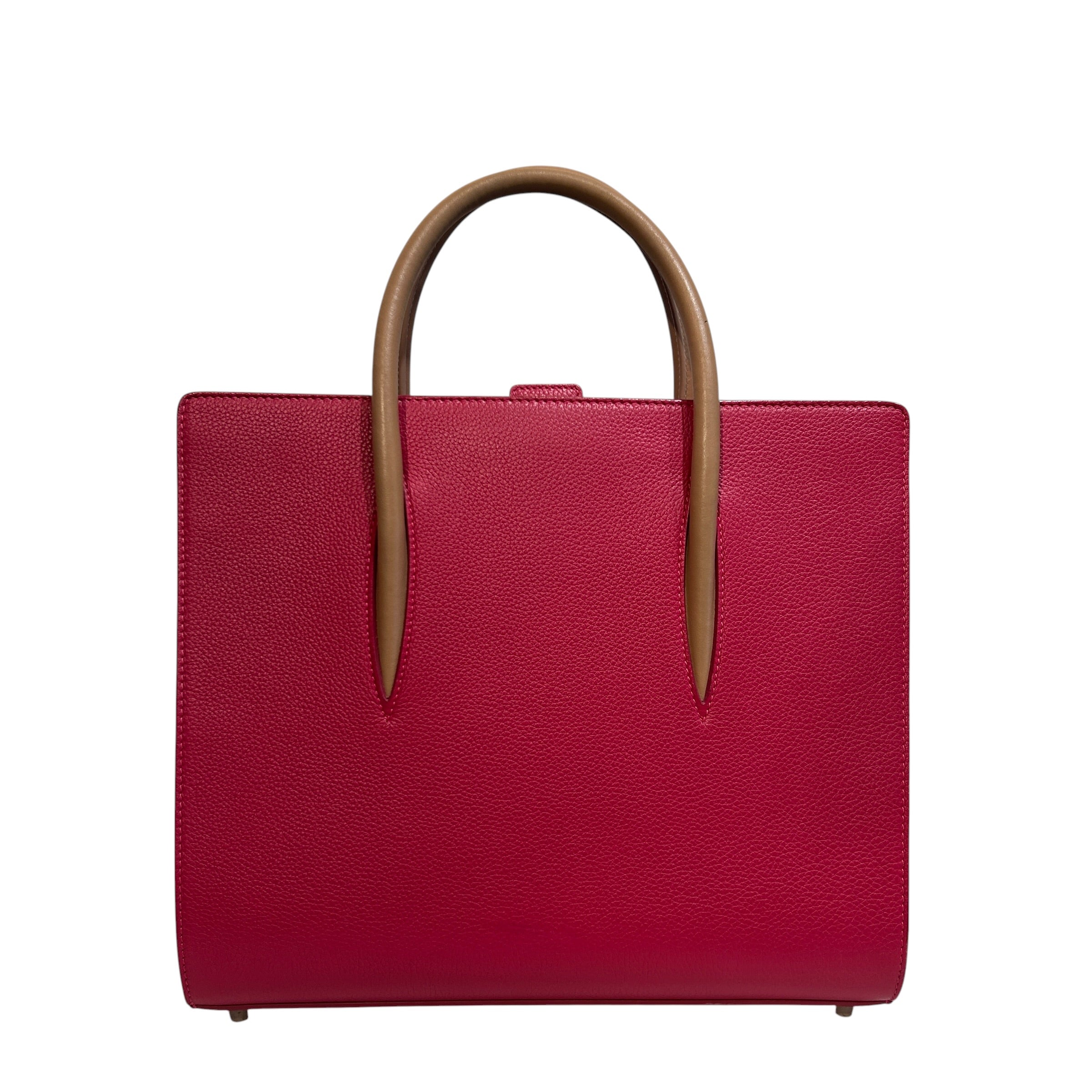 Christian Louboutin/Hand Bag/Leather/RED/paloma inner sides studs view 2
