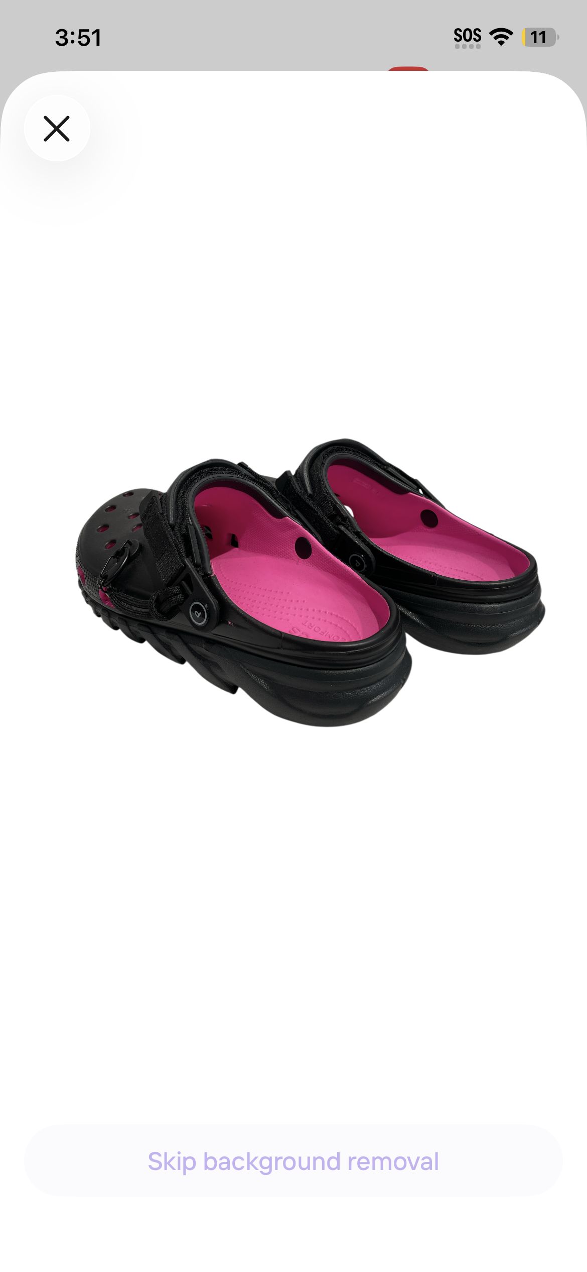 crocs/Sandals/US 11/Nylon/BLK/Post Malone Crocs Duet Max view 2