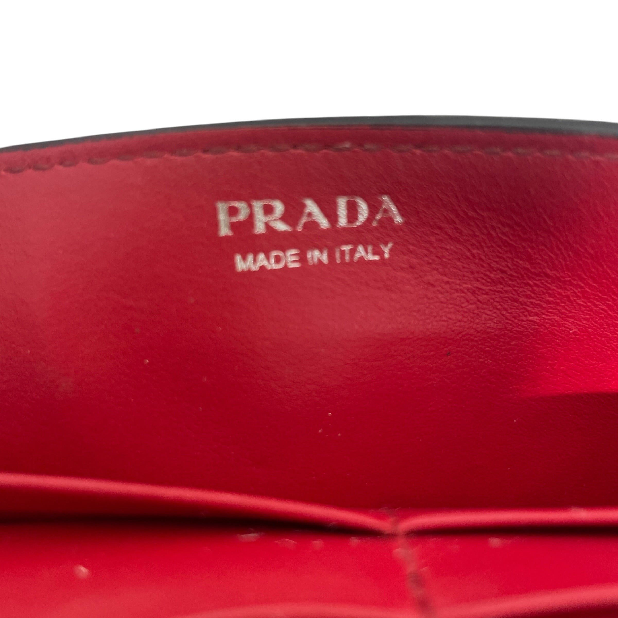 PRADA/Cross Body Bag/Leather/BLK/COW view 4