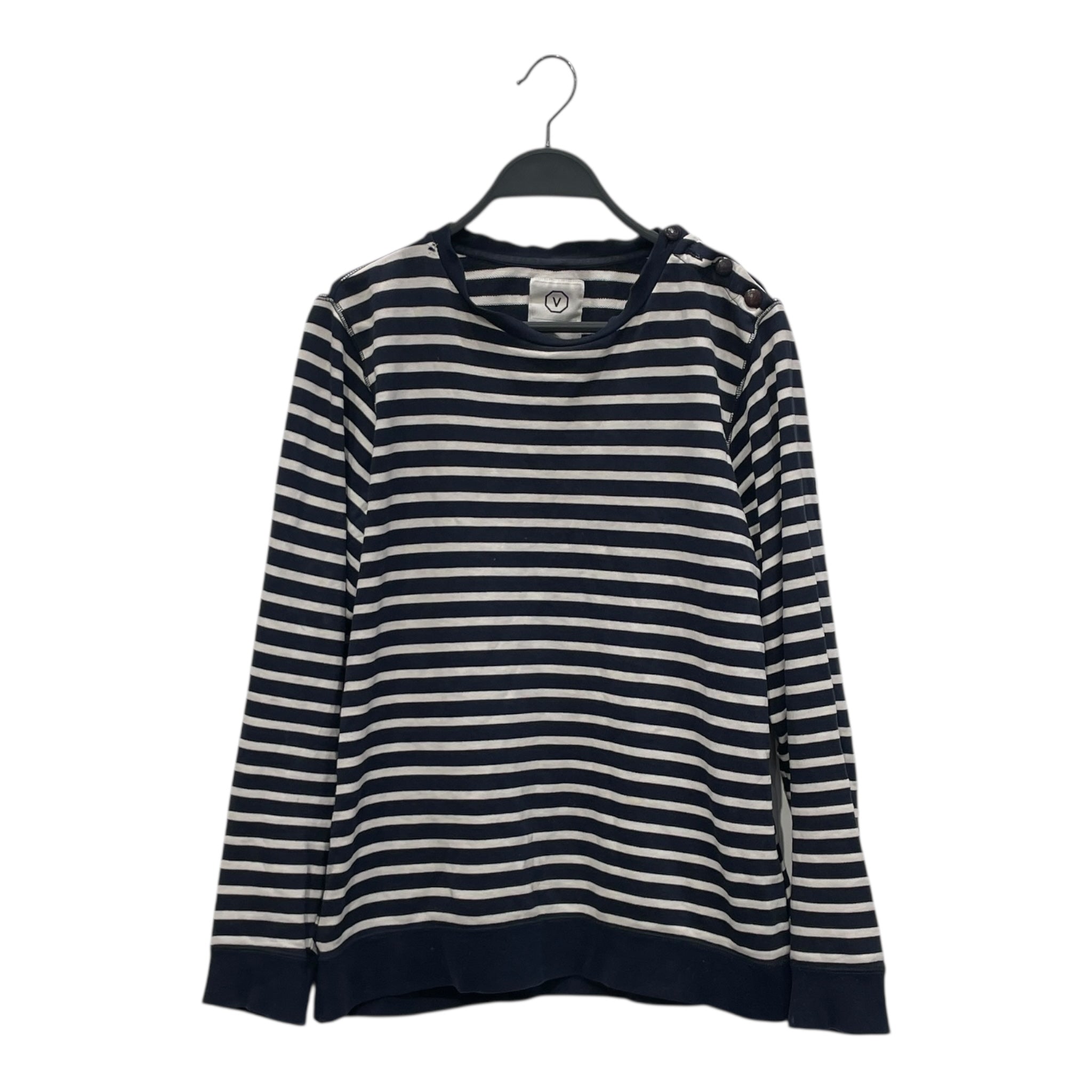 visvim/LS T-Shirt/S/Cotton/NVY/Stripe/SHOULDER BUTTONS SAILOR SHIRT view 1