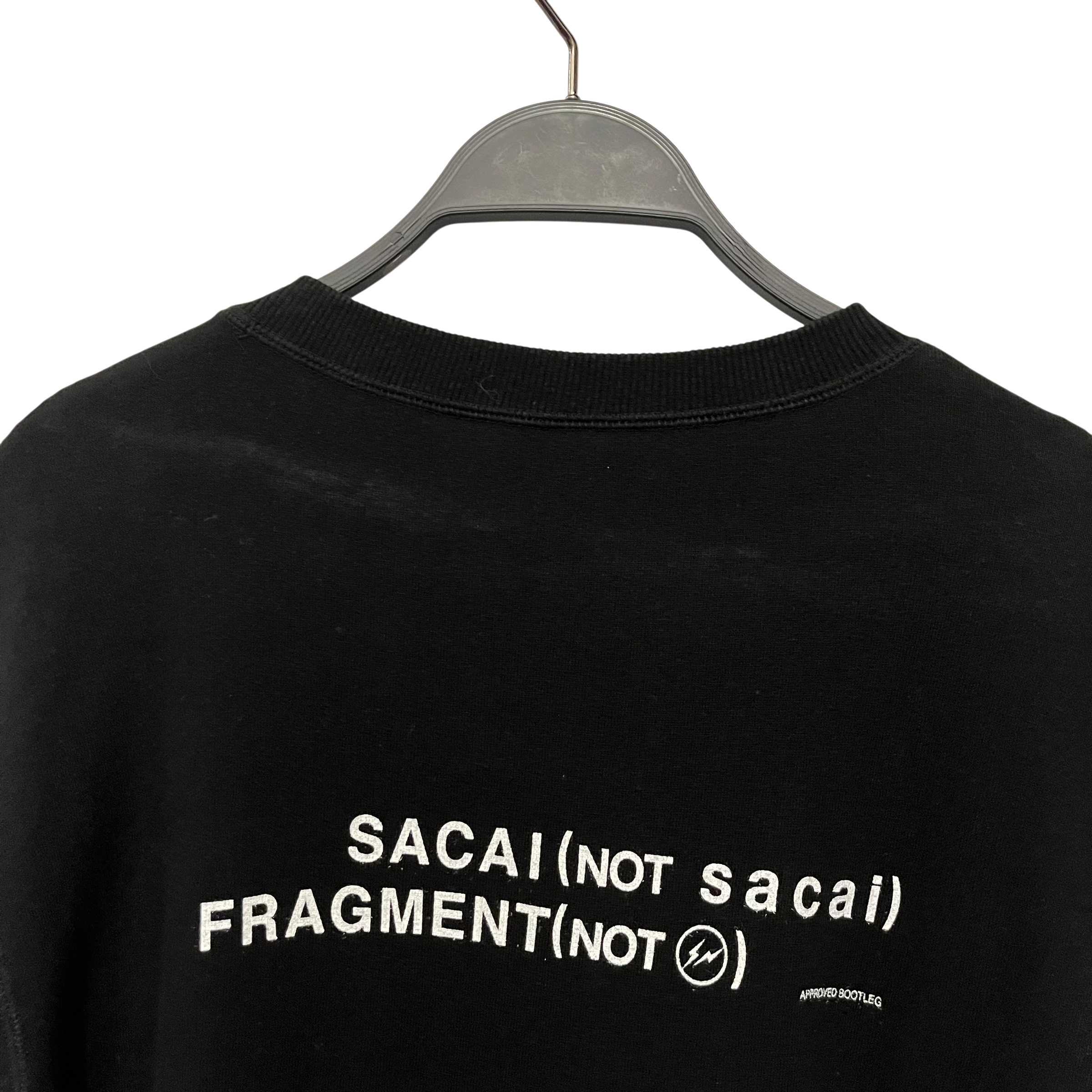 Sacai/FRAGMENT/Sweatshirt/L/Cotton/BLK/Pullover/mini blue graphic view 7