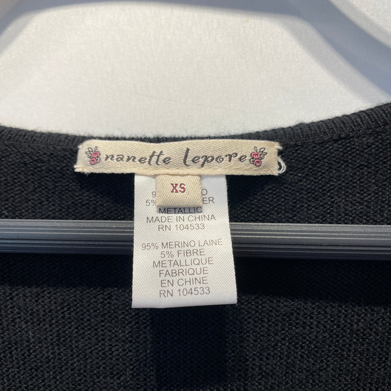 nanette lepore/LS Dress/XS/BLK/