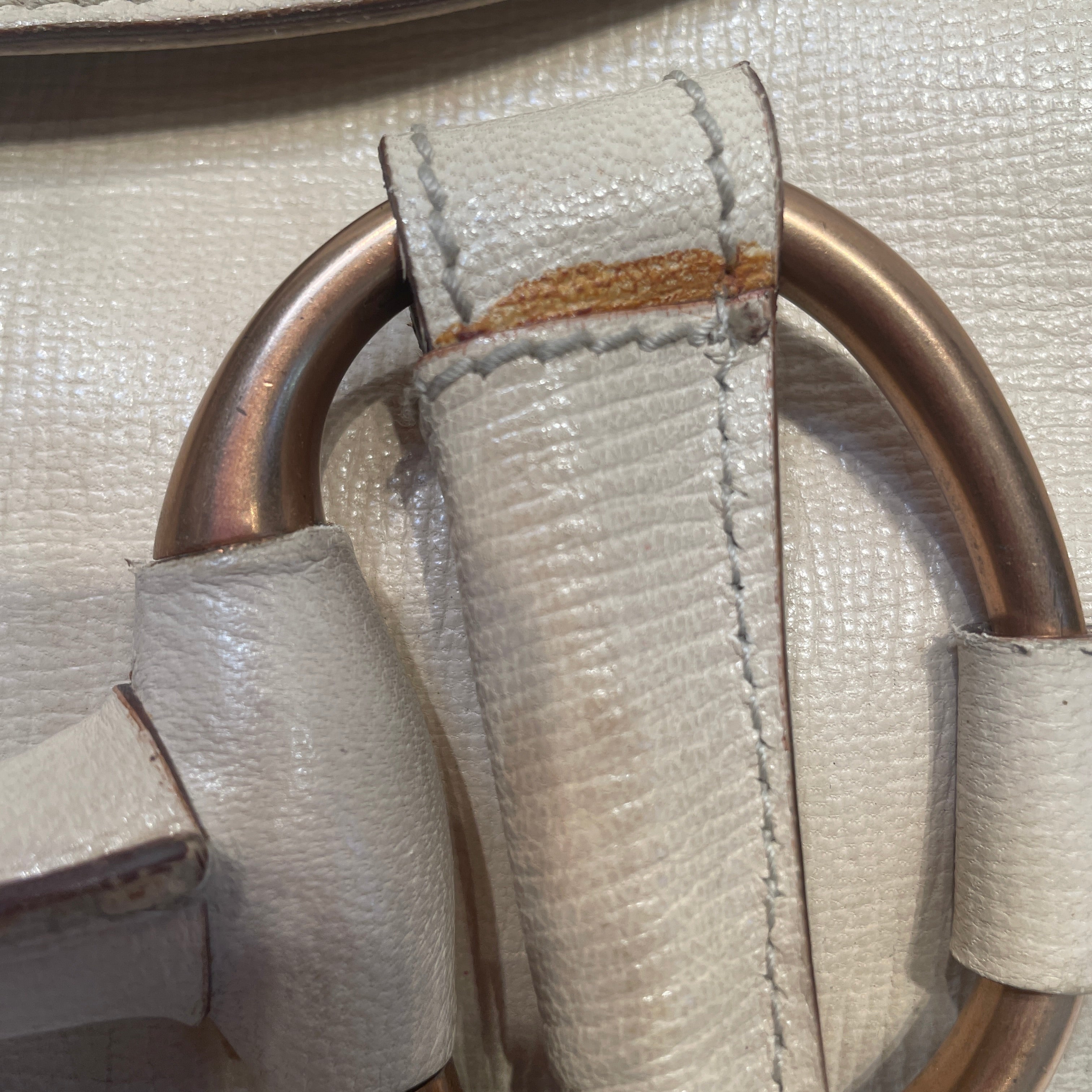 GUCCI/Hand Bag/Leather/CRM/VINTAGE HORSEBIT view 6