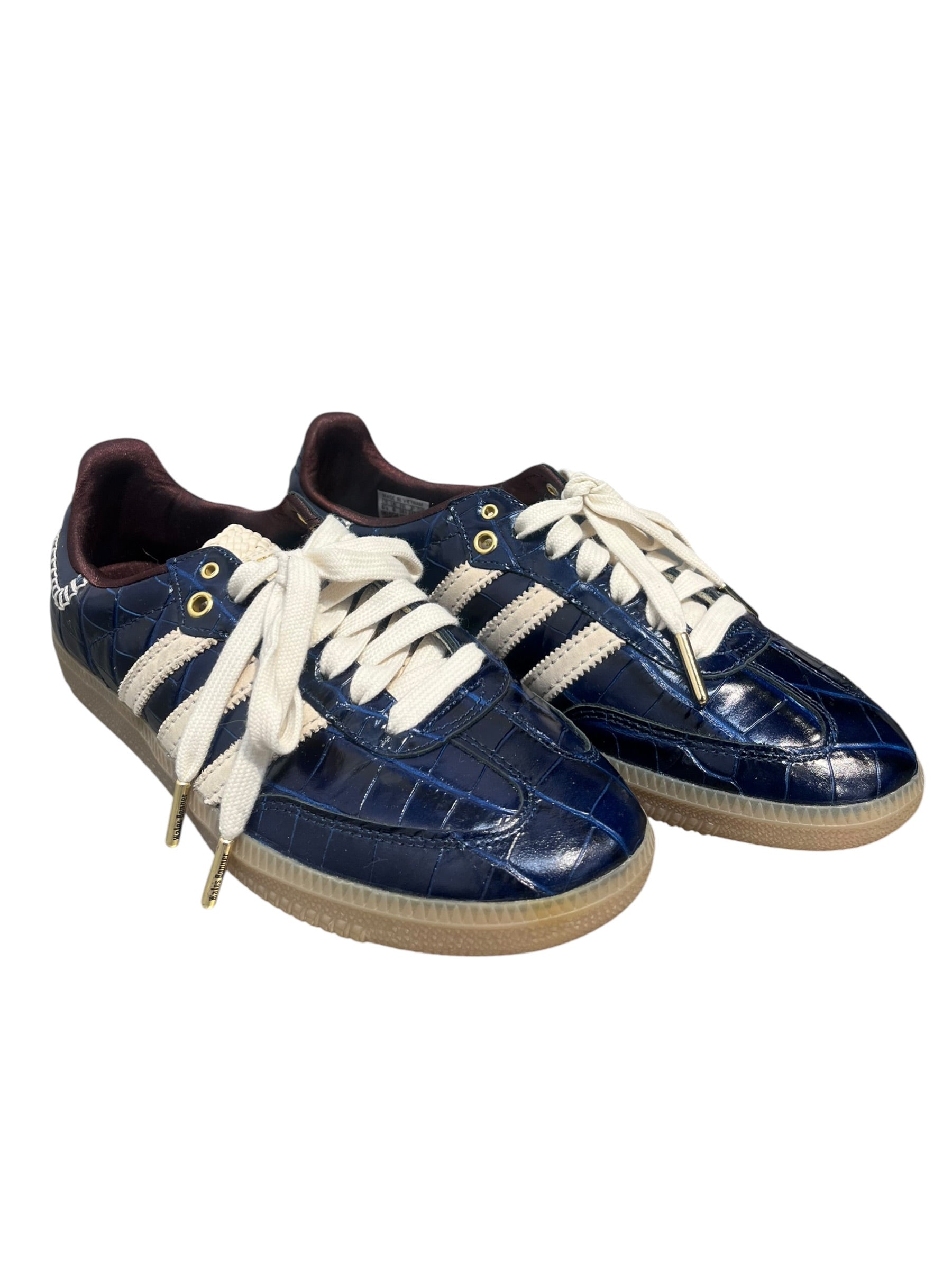 adidas/WALES BONNER/Low-Sneakers/US 6.5/Leather/BLU/SAMBA COLLEGIATE CROC view 1