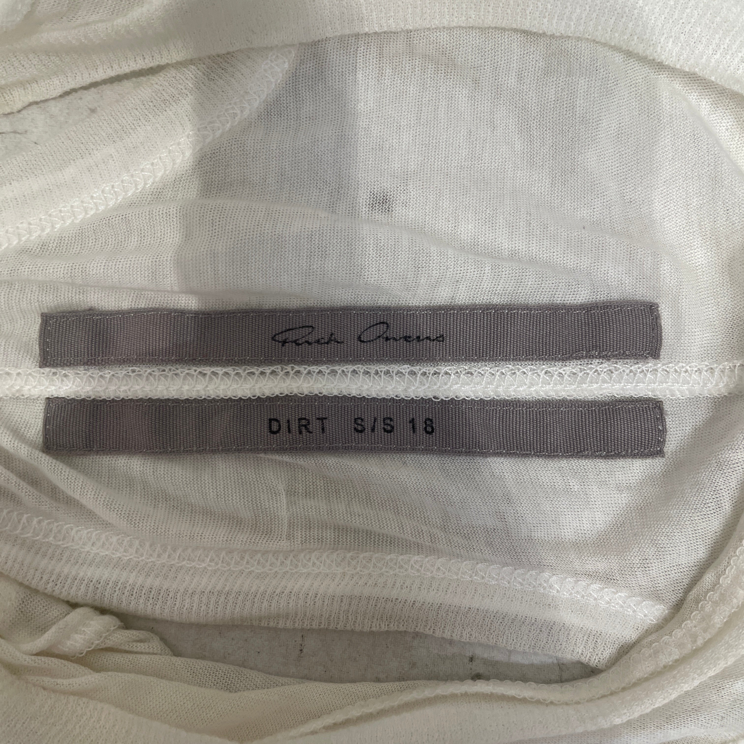 Rick Owens/Tank Top/6/Cotton/WHT/DIRT S/S 18 view 3
