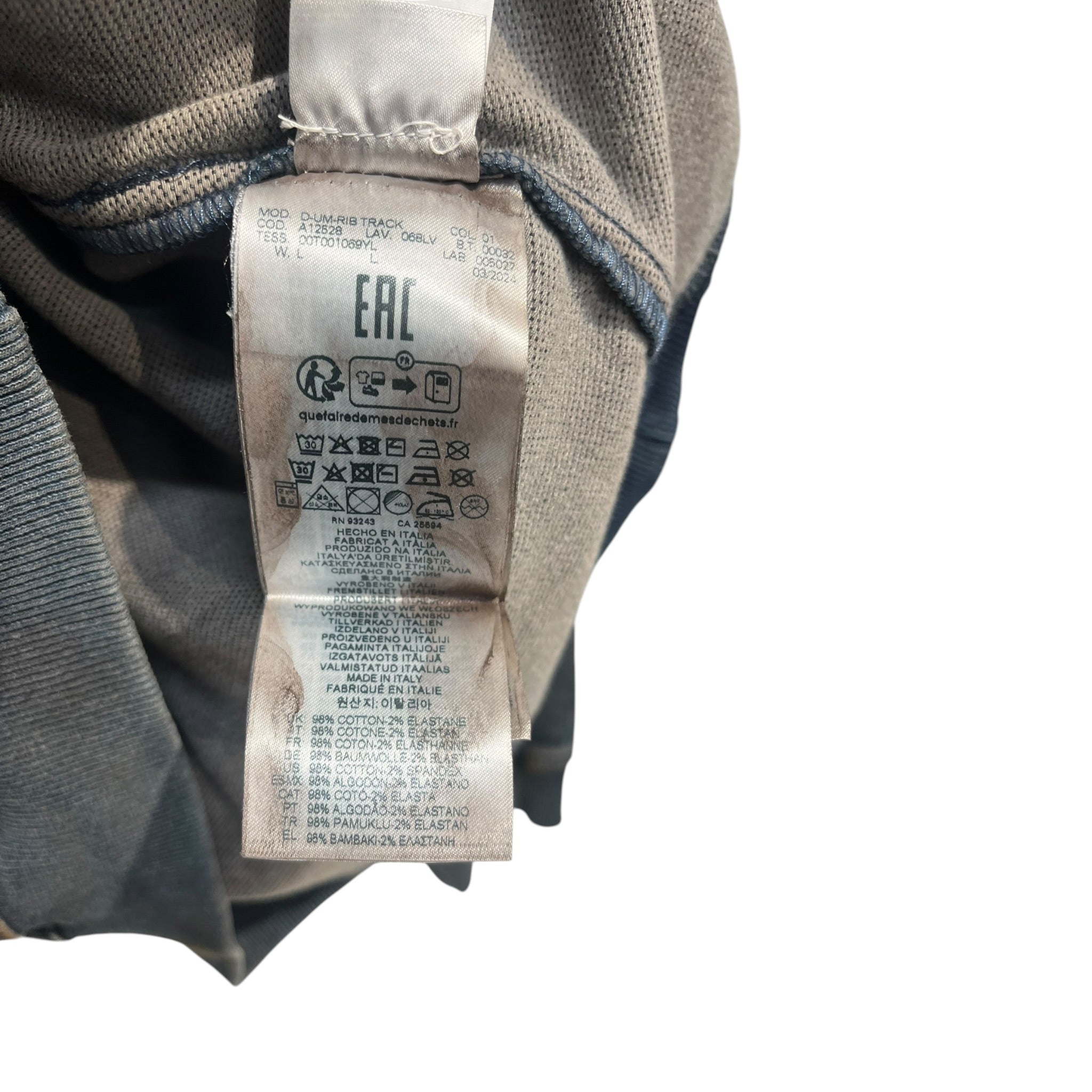 DIESEL/Hoodie/L/Cotton/BLU/Oversize/MUD WASH-OVERDYED view 4
