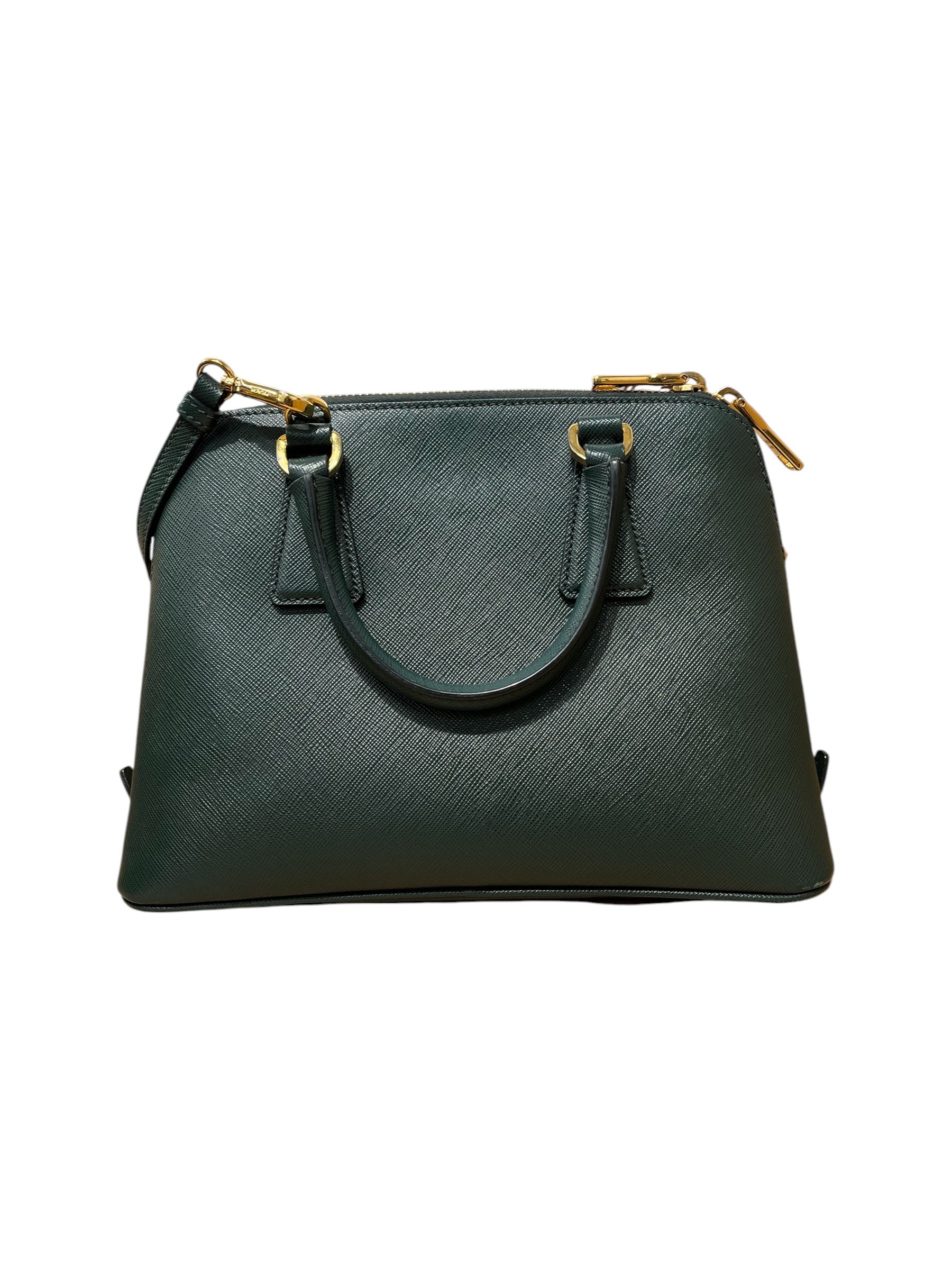 PRADA/Hand Bag/Leather/GRN/SAFFIANO EMERALD SML view 2