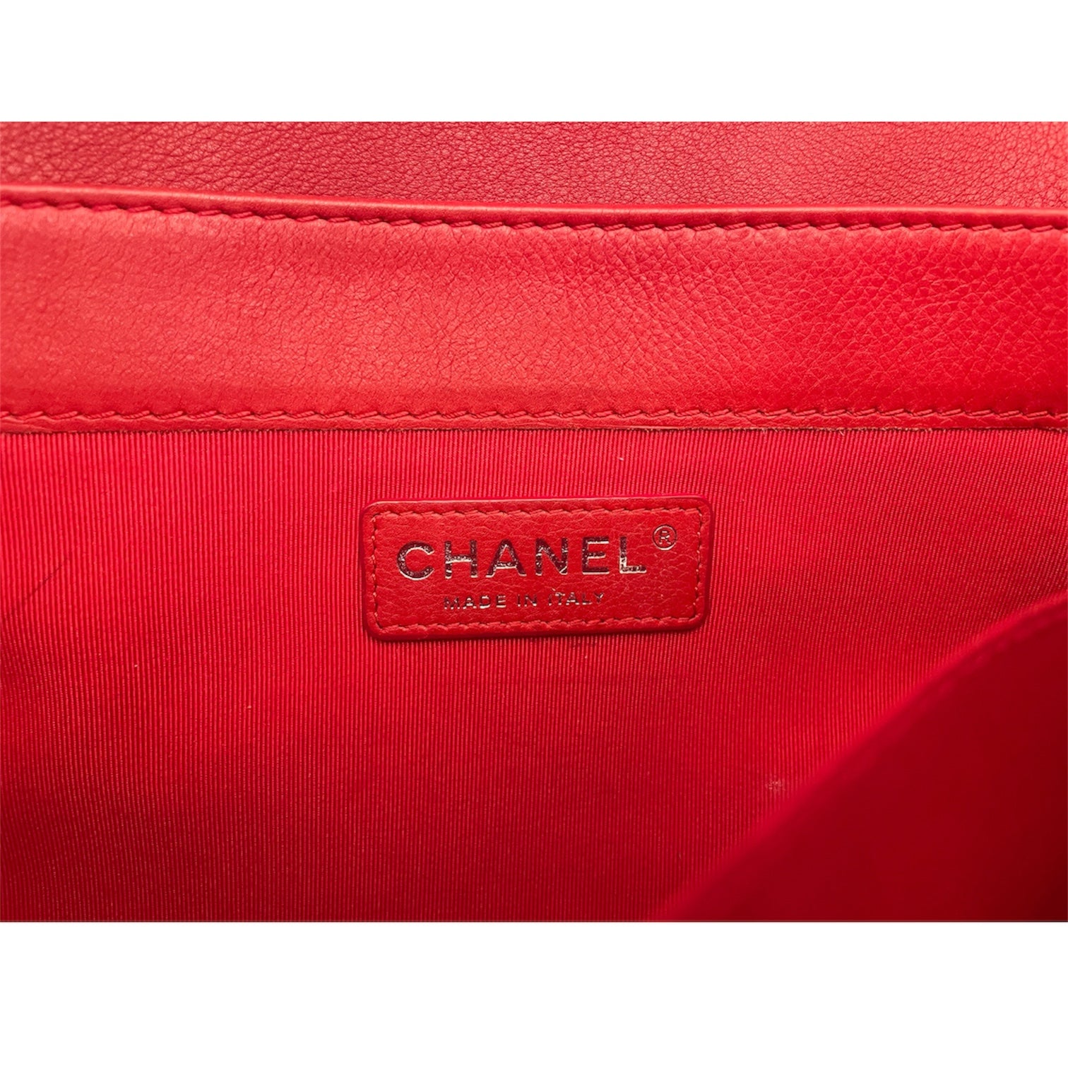 CHANEL/Cross Body Bag/Leather/RED/QUILTED LAMBSKIN CHAIN view 5