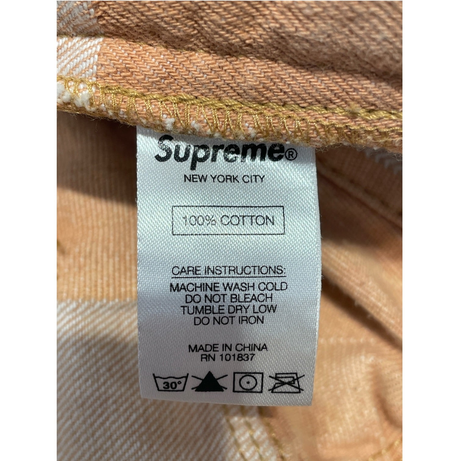 Supreme/Straight Pants/34/Cotton/ORN/Patched Denim Painter Pant view 4