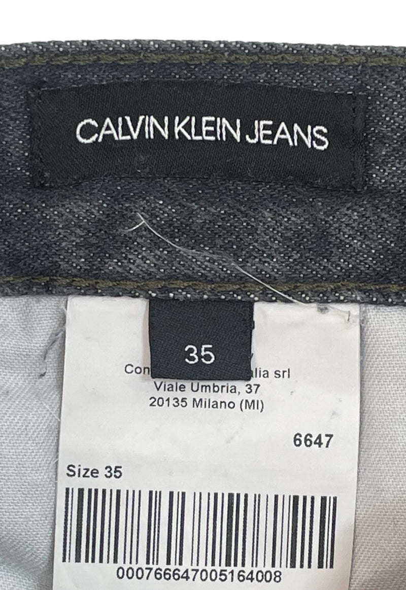 Calvin Klein 205W39NYC/Straight Pants/35/Denim/GRY/DARK GREY WASH