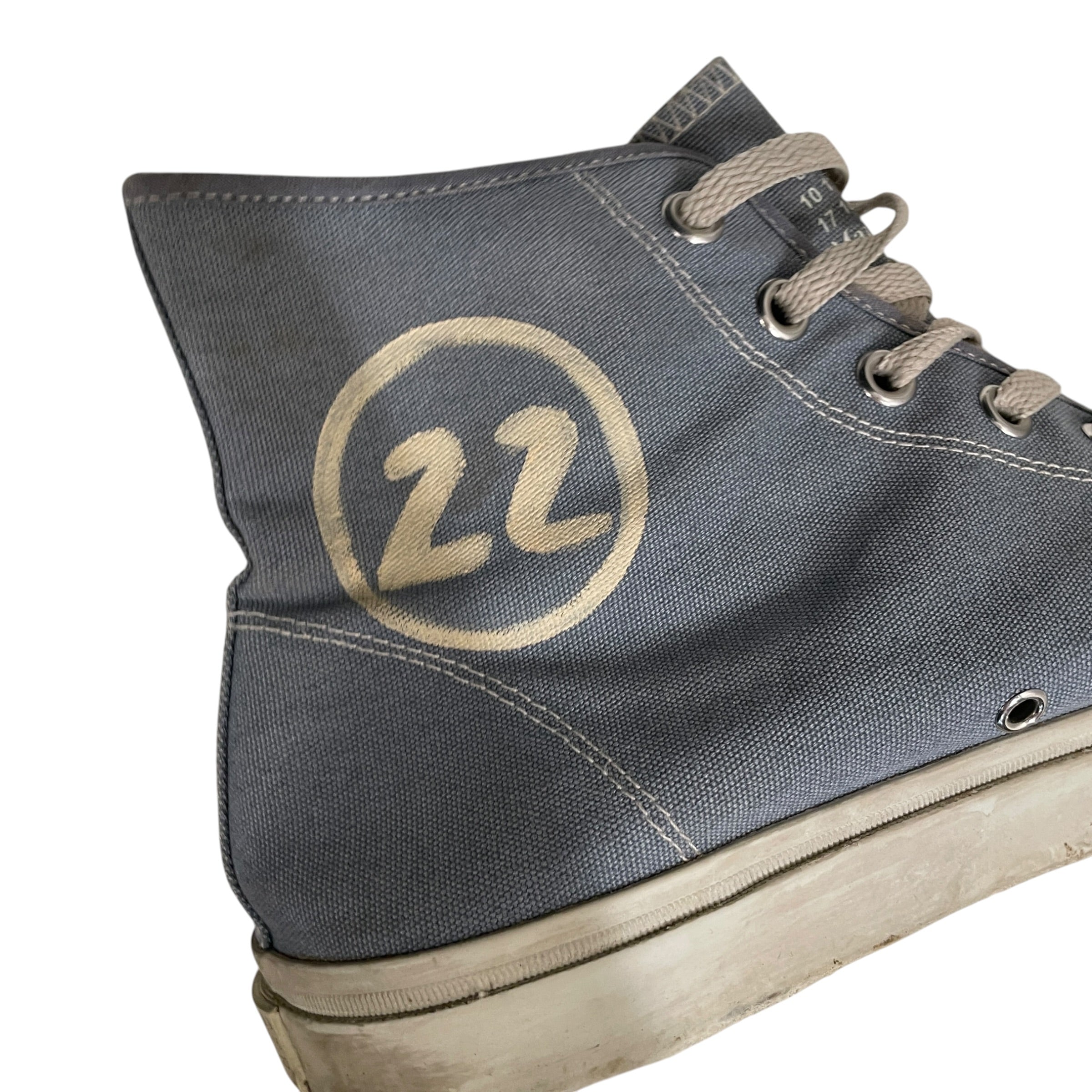 Maison Martin Margiela/Hi-Sneakers/EU 45/Cotton/BLU/CANVAS view 4