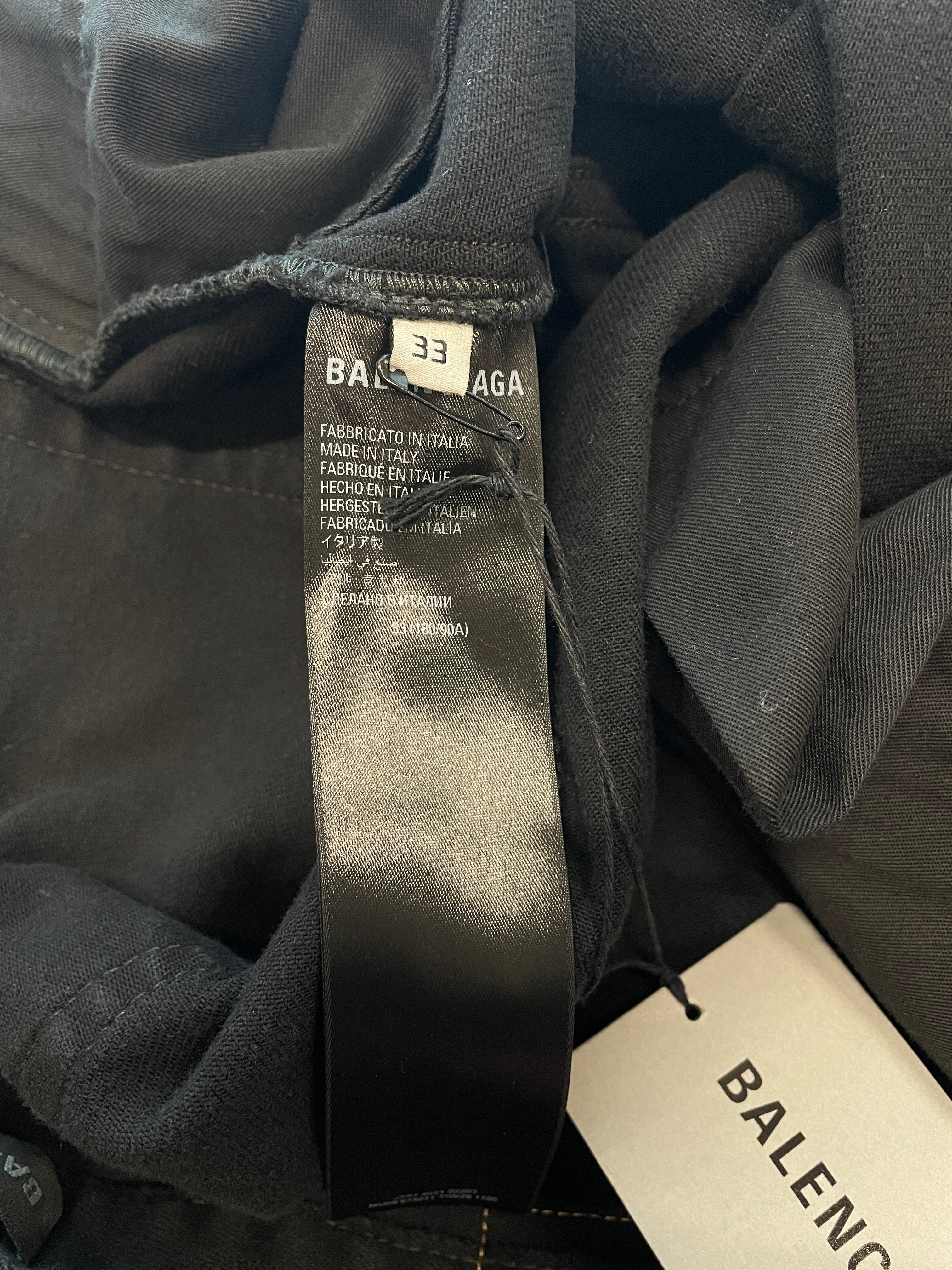 BALENCIAGA/Bottoms/33/Denim/BLK/long jeans view 7