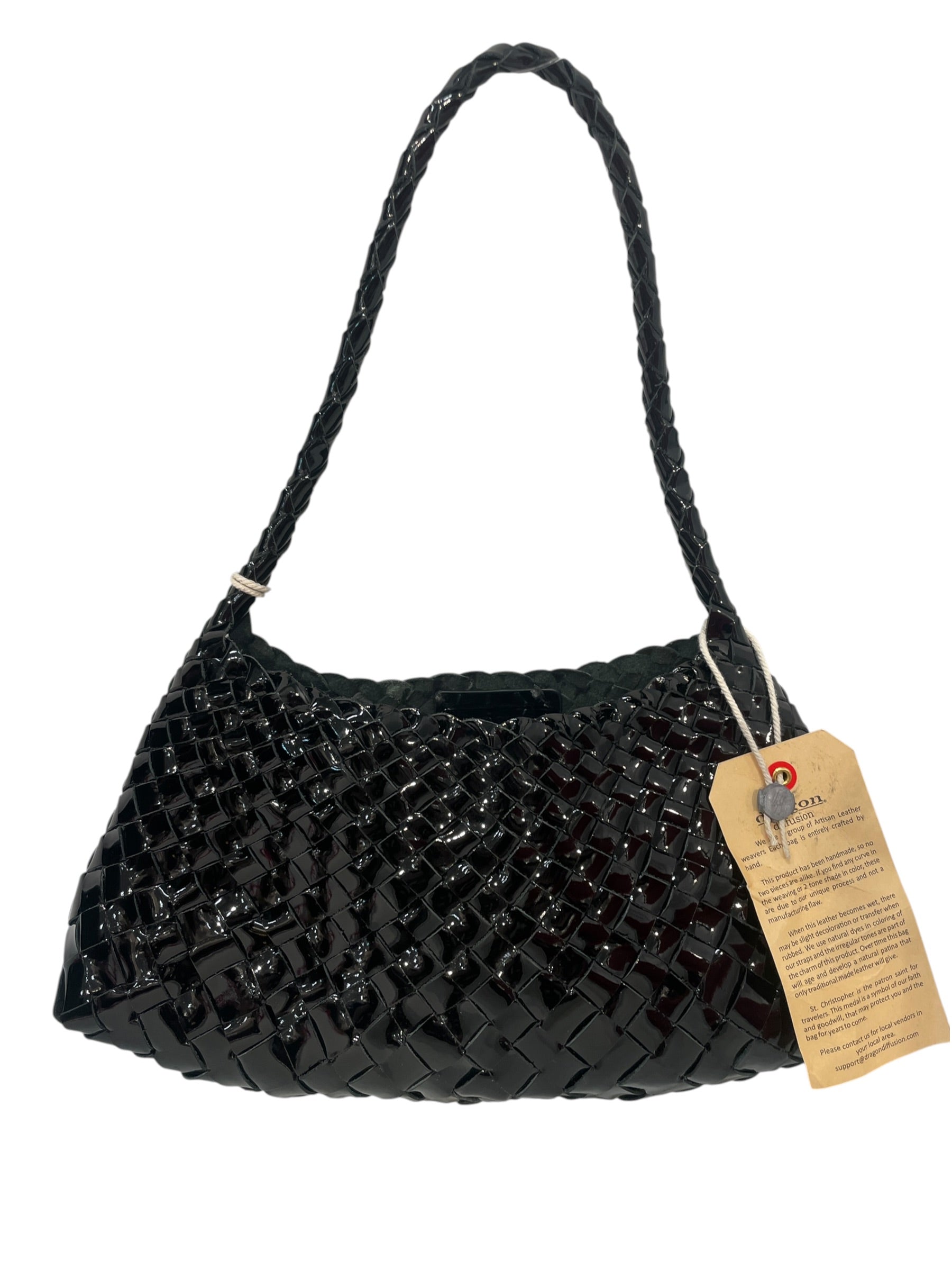 DRAGON/Hand Bag/Leather/BLK/Diffusion Rosanna Woven view 1