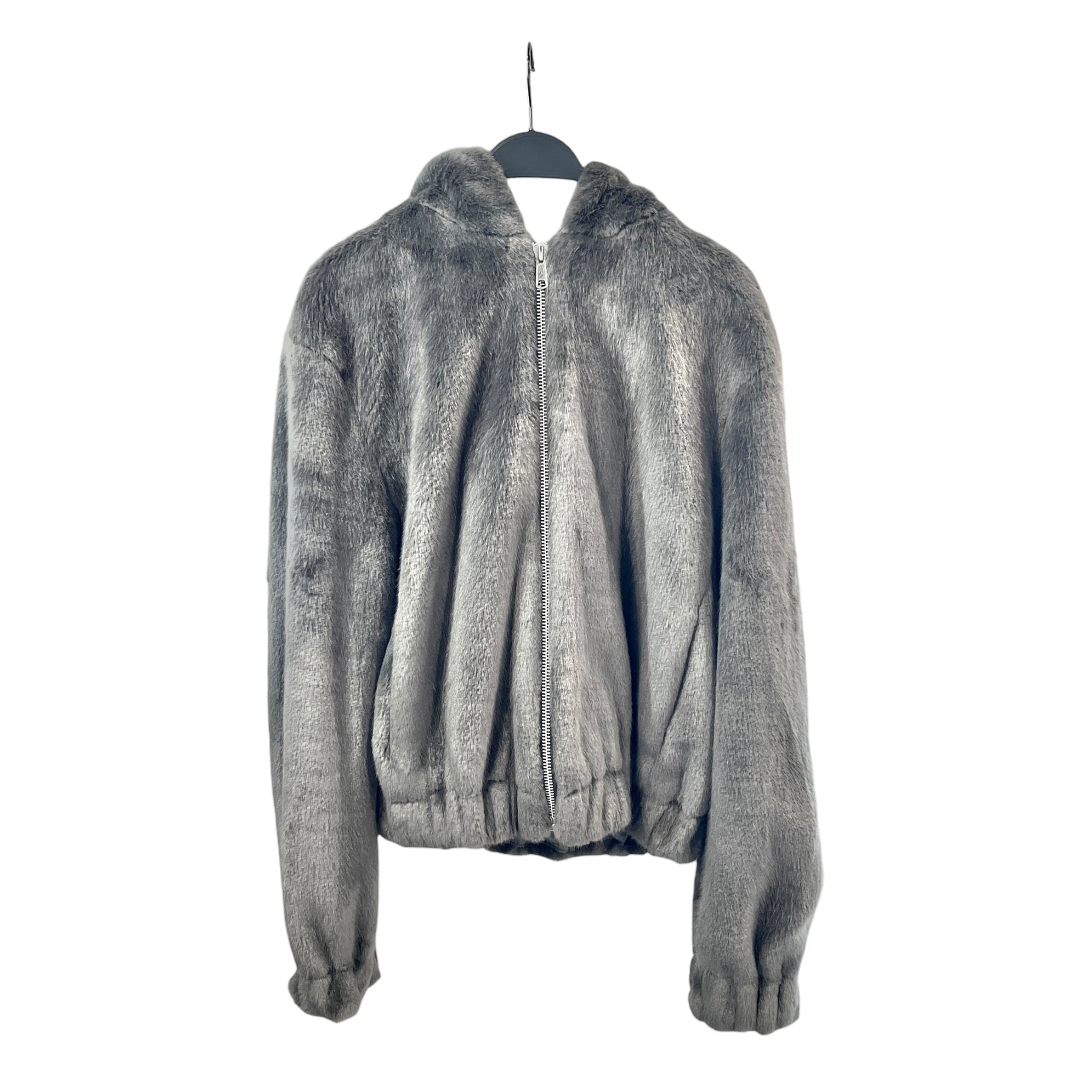 Helmut Lang/Coat/L/GRY/Single Breasted/Faux Fur Jacket view 1