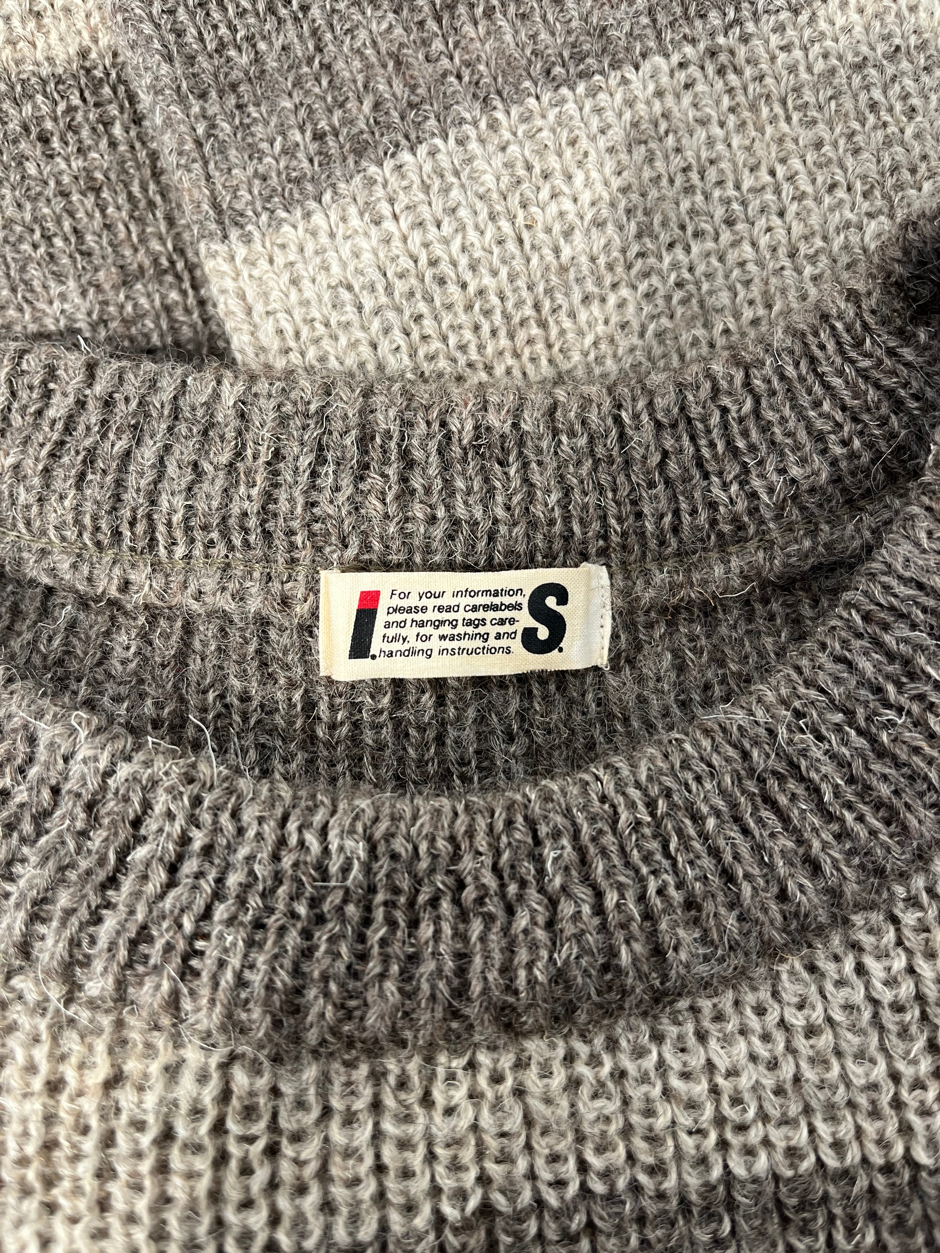 I.S. ISSEY MIYAKE SPORT/Heavy Sweater/Stripe/Wool/BEG/ view 3