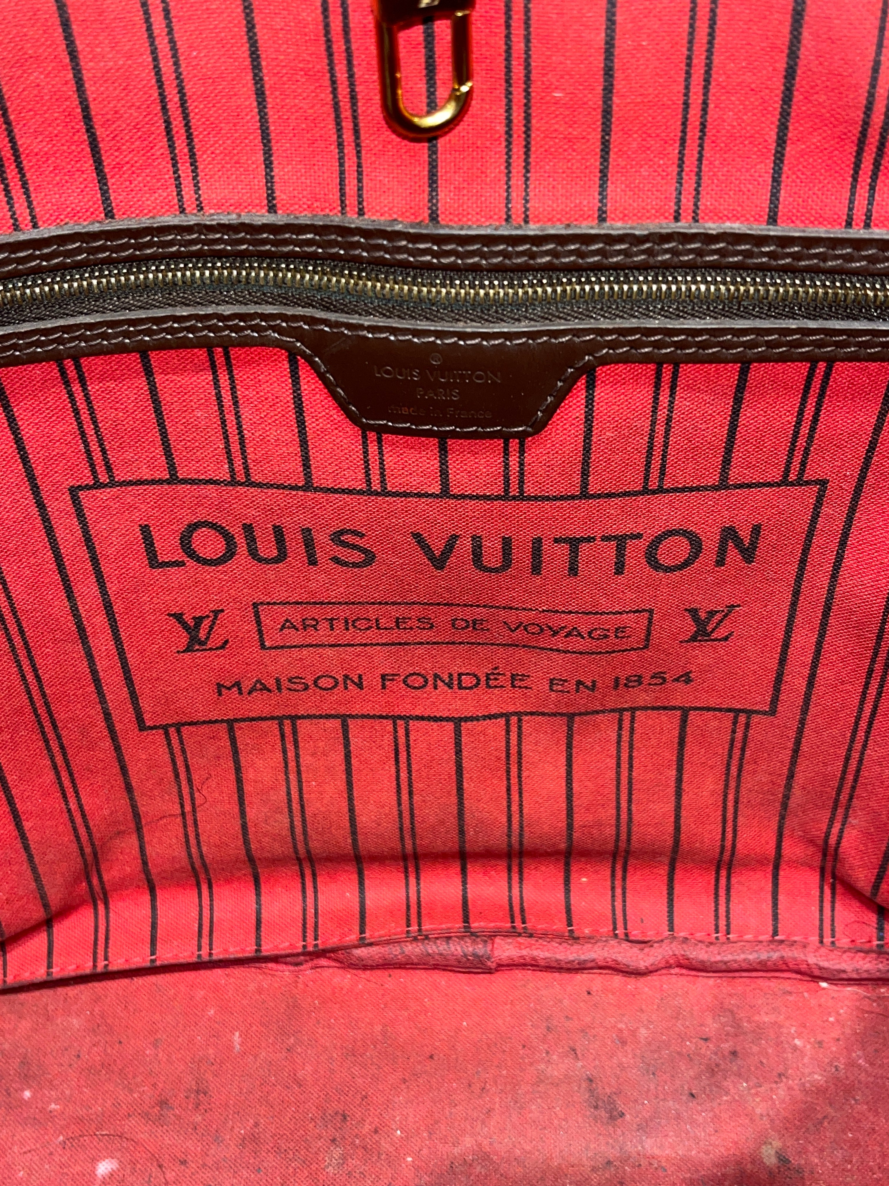 LOUIS VUITTON/Tote Bag/Hombre Check/Leather/BRW/DAMIER EBENE CANVAS view 5