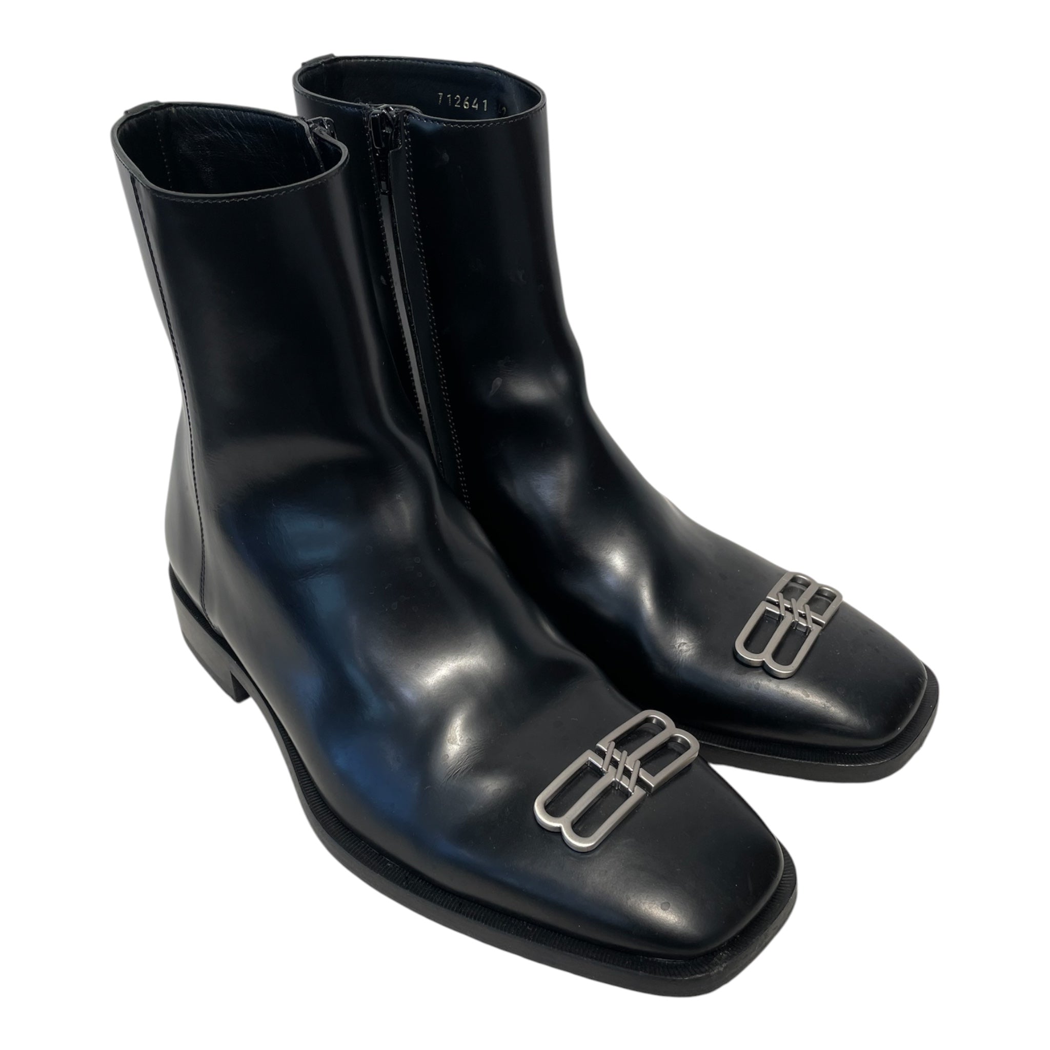 BALENCIAGA/Chelsea Boots/EU 42/Leather/BLK/bb boots view 1