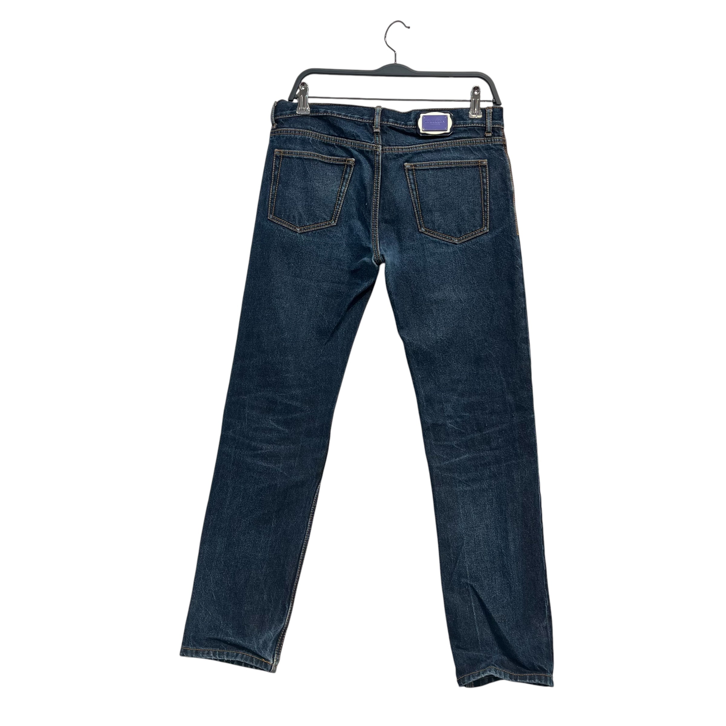 BURBERRY PRORSUM COLLECTION/Pants/32/Cotton/NVY/Button Fly/5 PKT RAW DENIM view 3