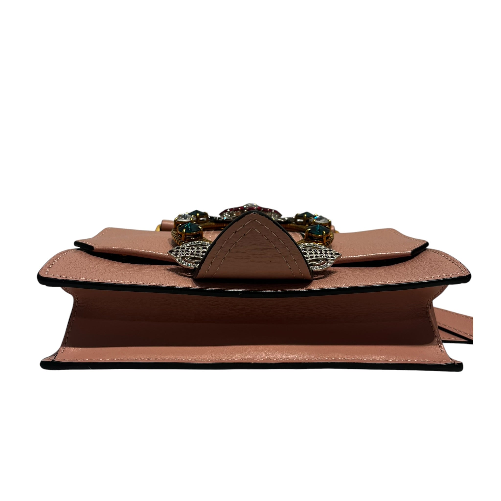 MIU MIU/Cross Body Bag/Leather/PNK/MIU MIU BEJEWELED FLAP view 2