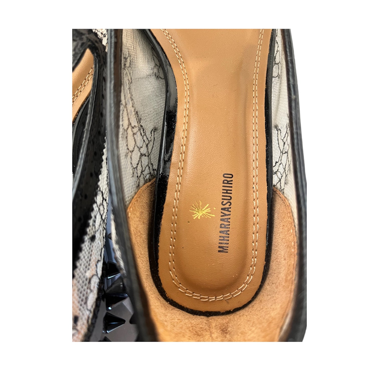 MIHARA YASUHIRO/Flat Shoes/BLK/black spikes view 3