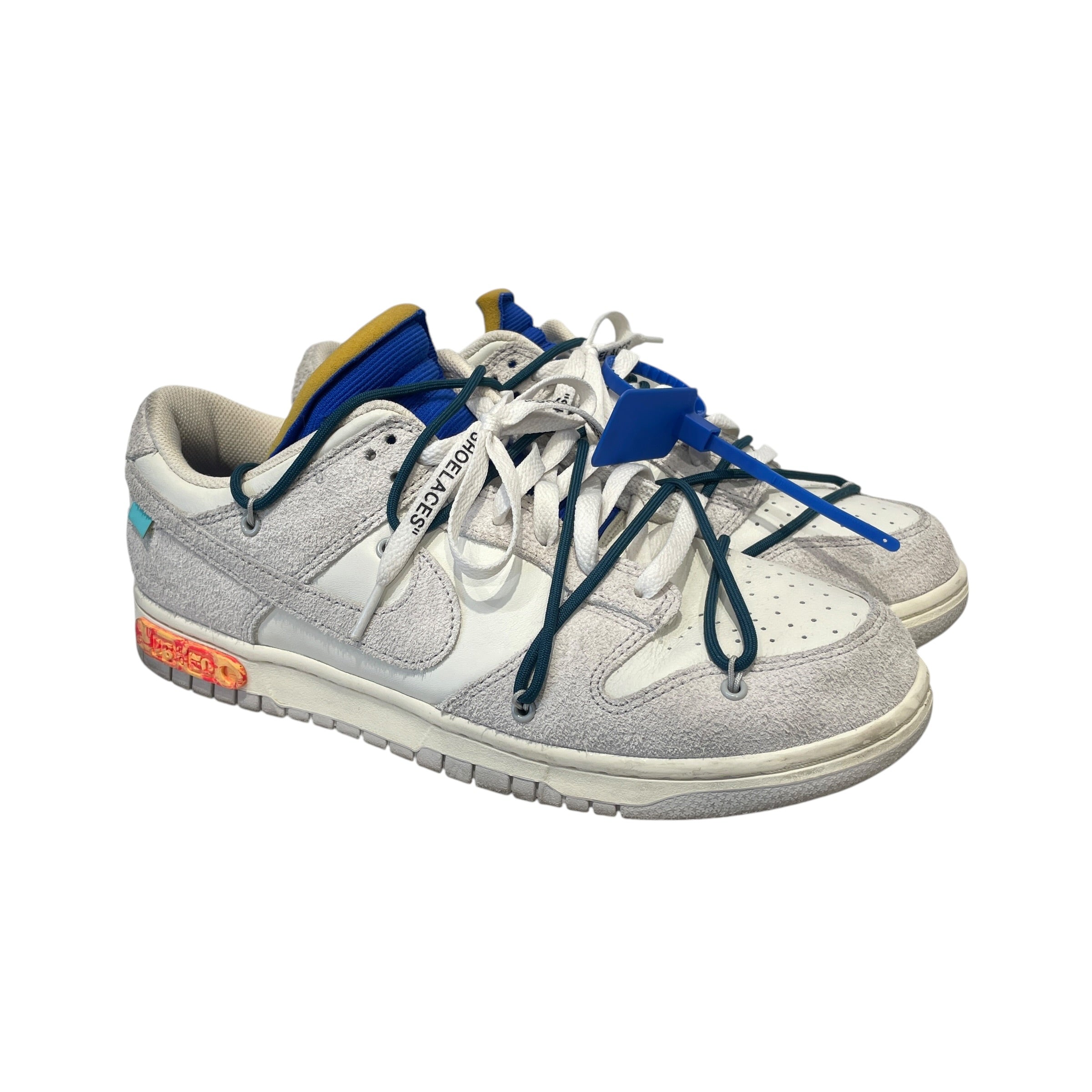NIKE/OFF-WHITE/Low-Sneakers/US 10.5/Suede/GRY/DUNK LOW LOT 10 view 1