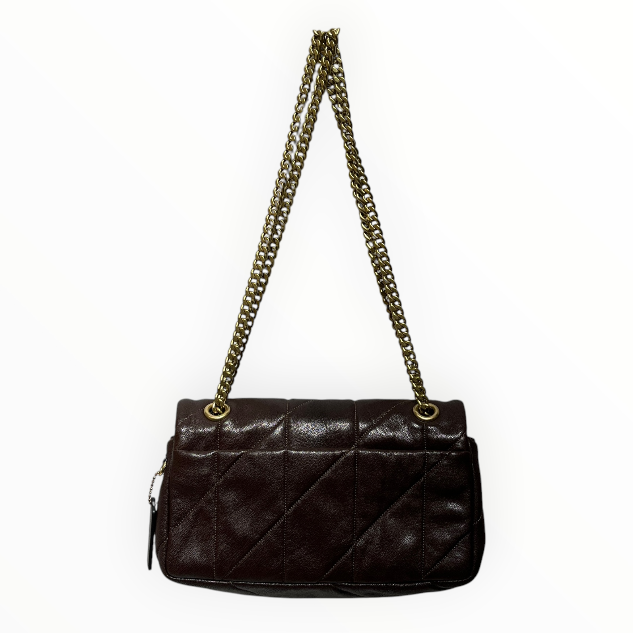 COACH/Hand Bag/Leather/BRW/tabby gold chain view 2