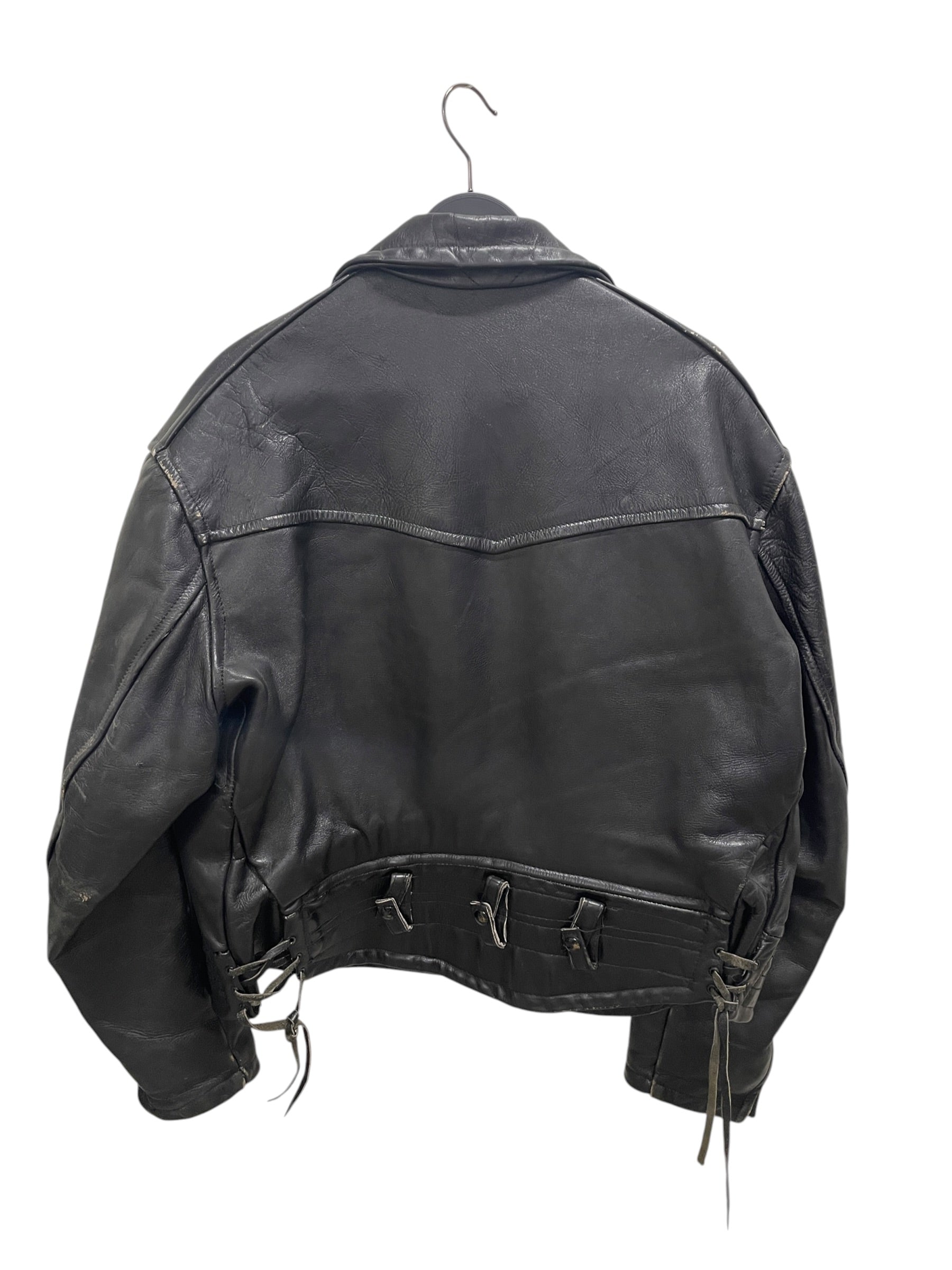 Vintage/Leather Jkt/Leather/BLK/SERVAL ZIP/ LEATHER TIES view 2
